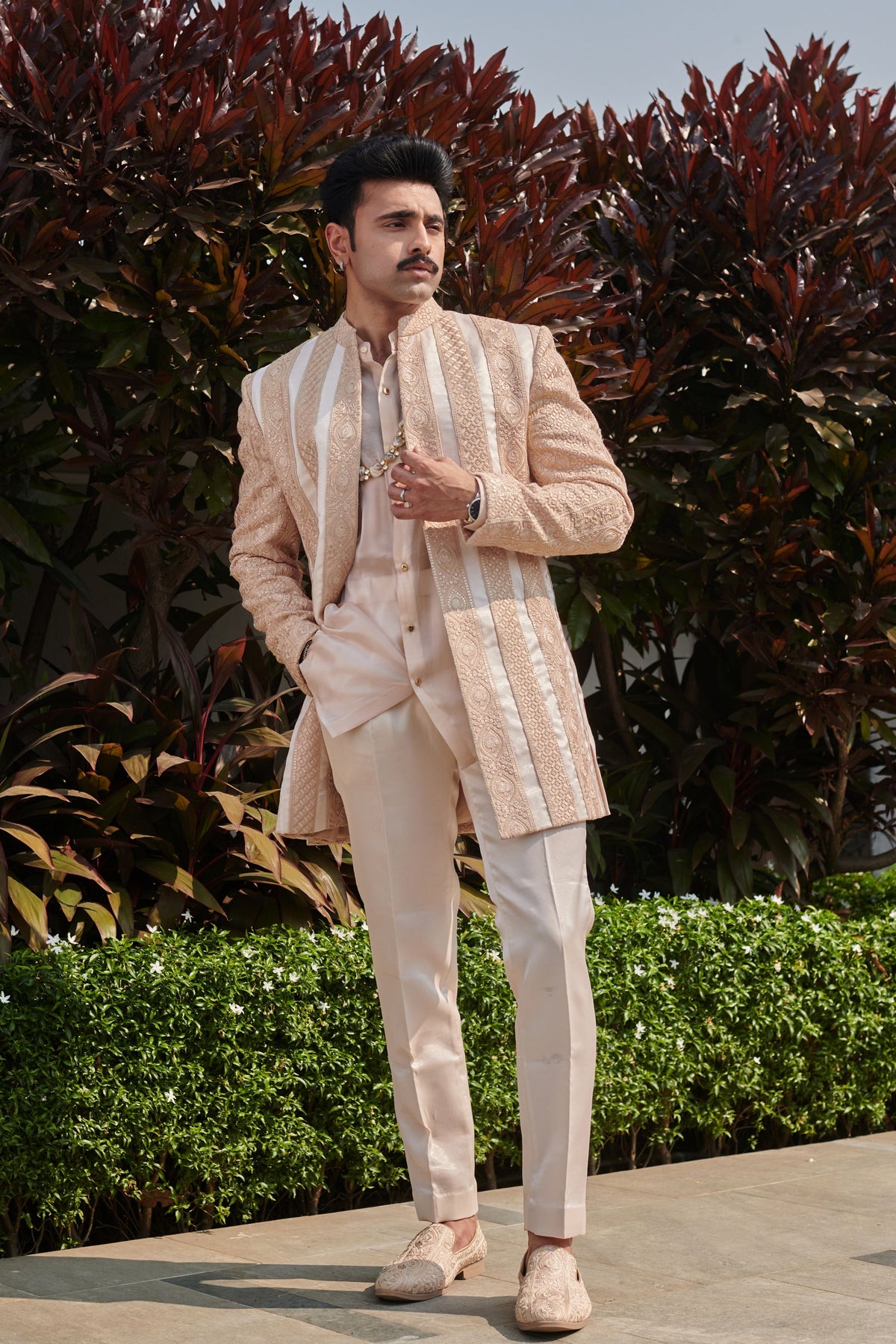 Beige Jacket Set