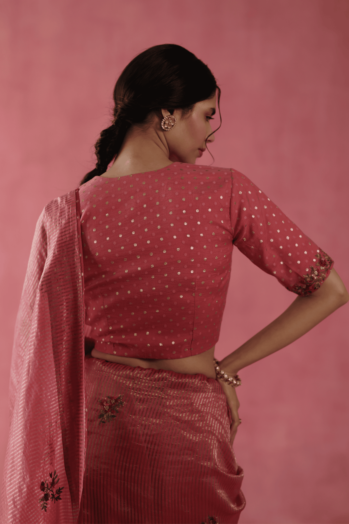 Peach Anjeer Saree