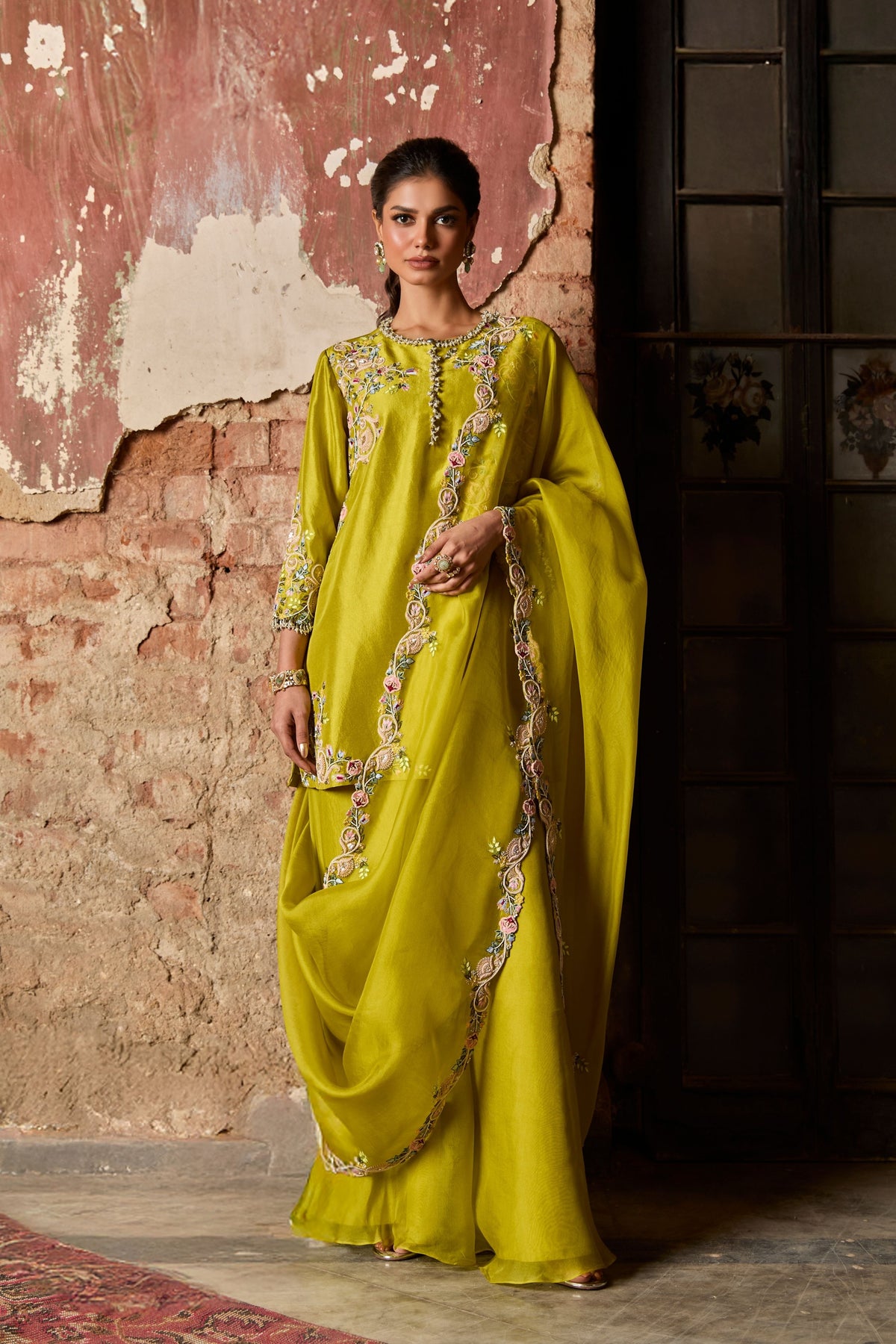 Lime Green Kurta Set