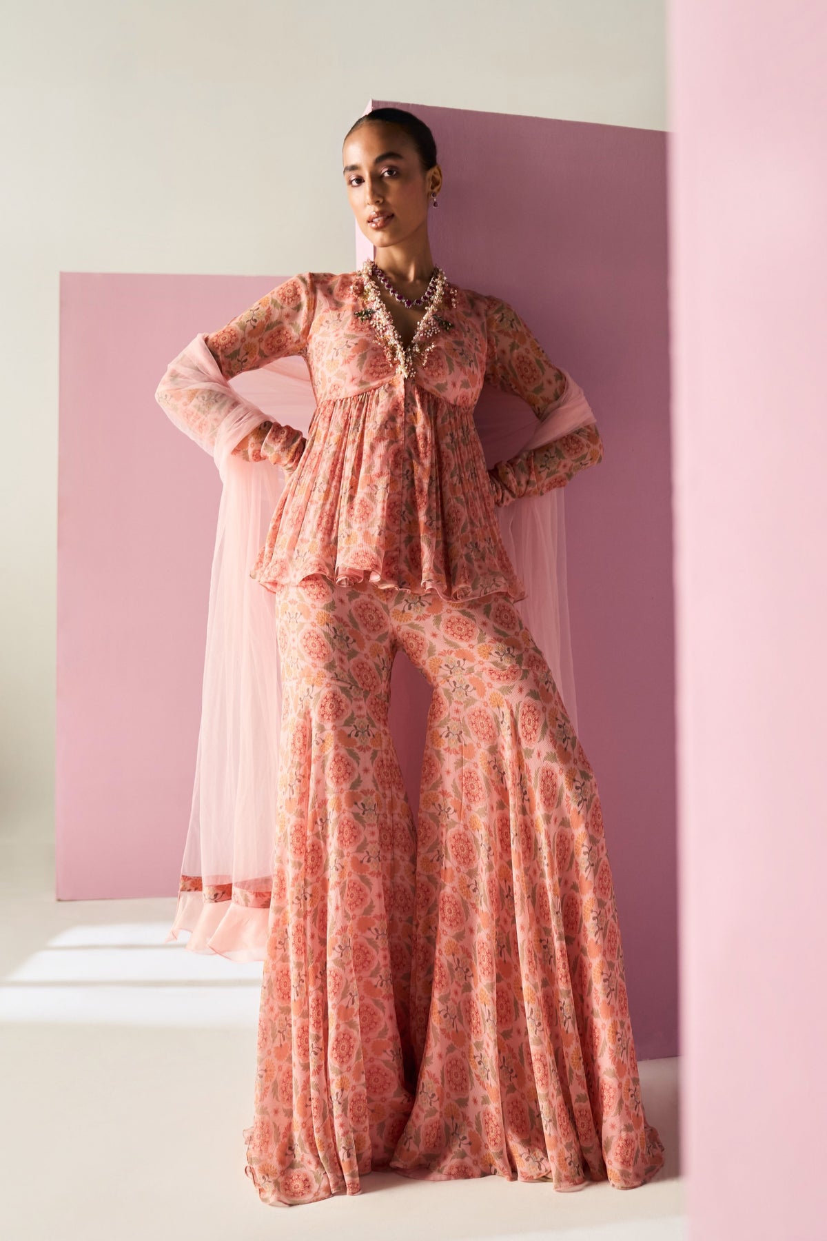 Laiqa Light Pink Garara Set