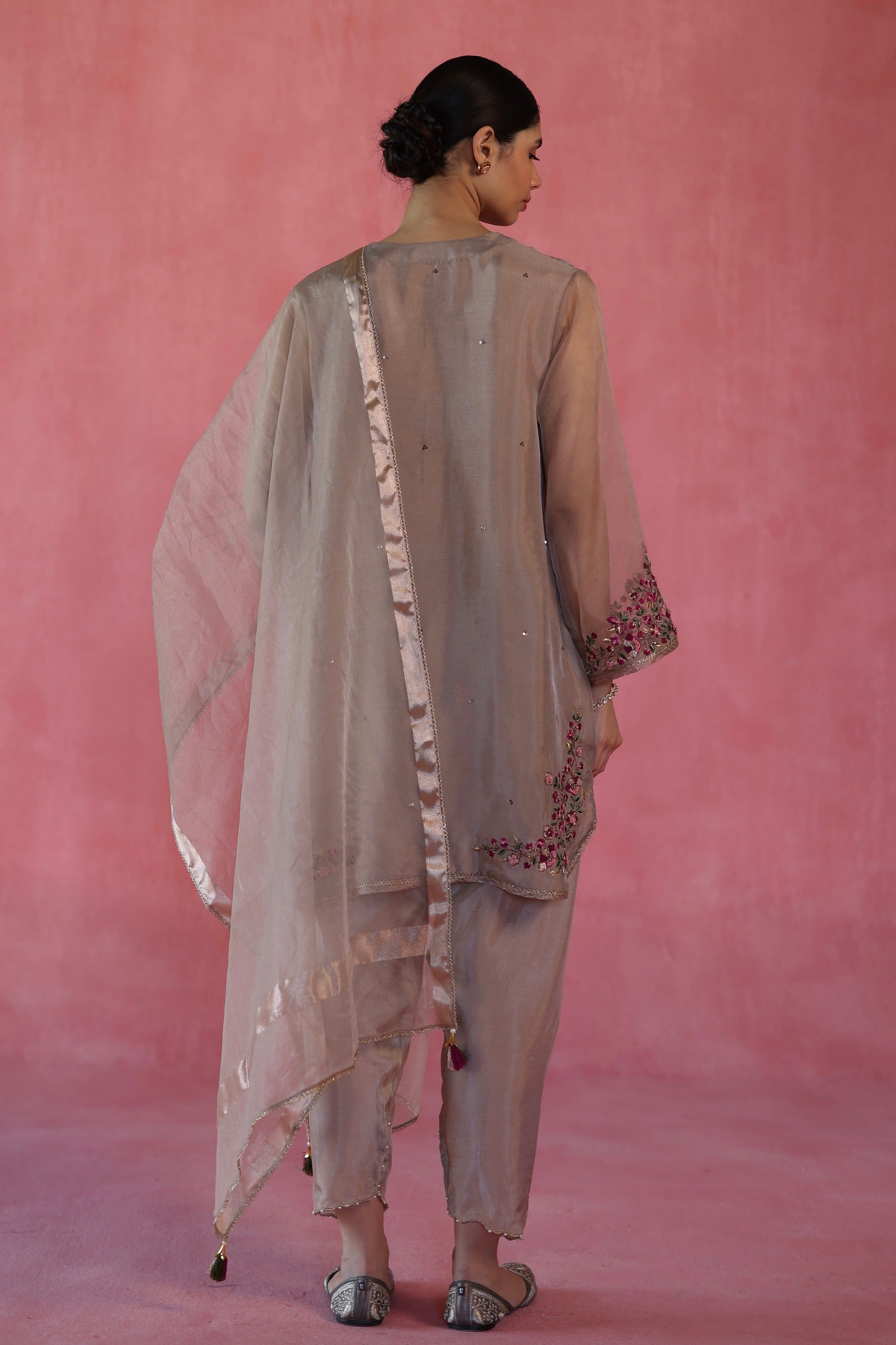 Beige Kewra Kurta Set