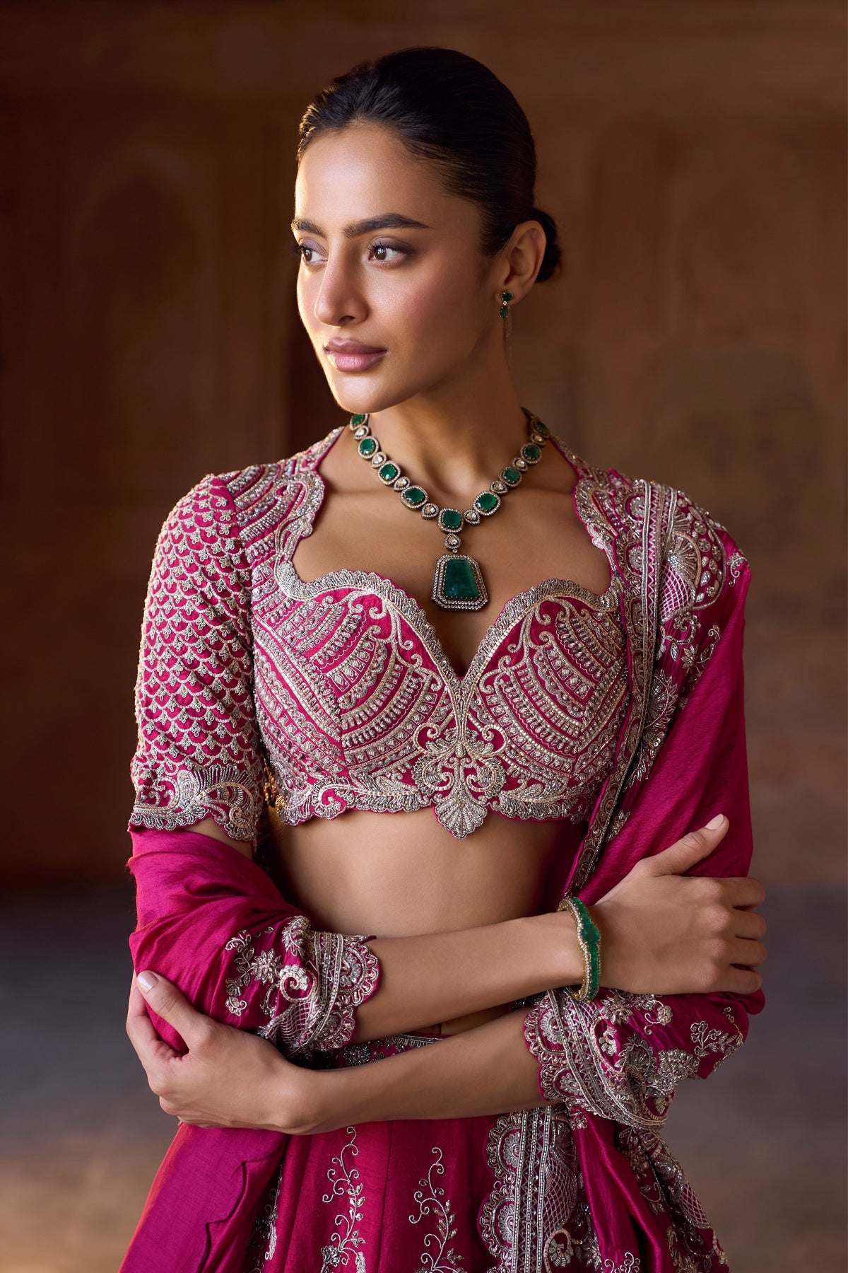 Pink Bridal Lehenga Set