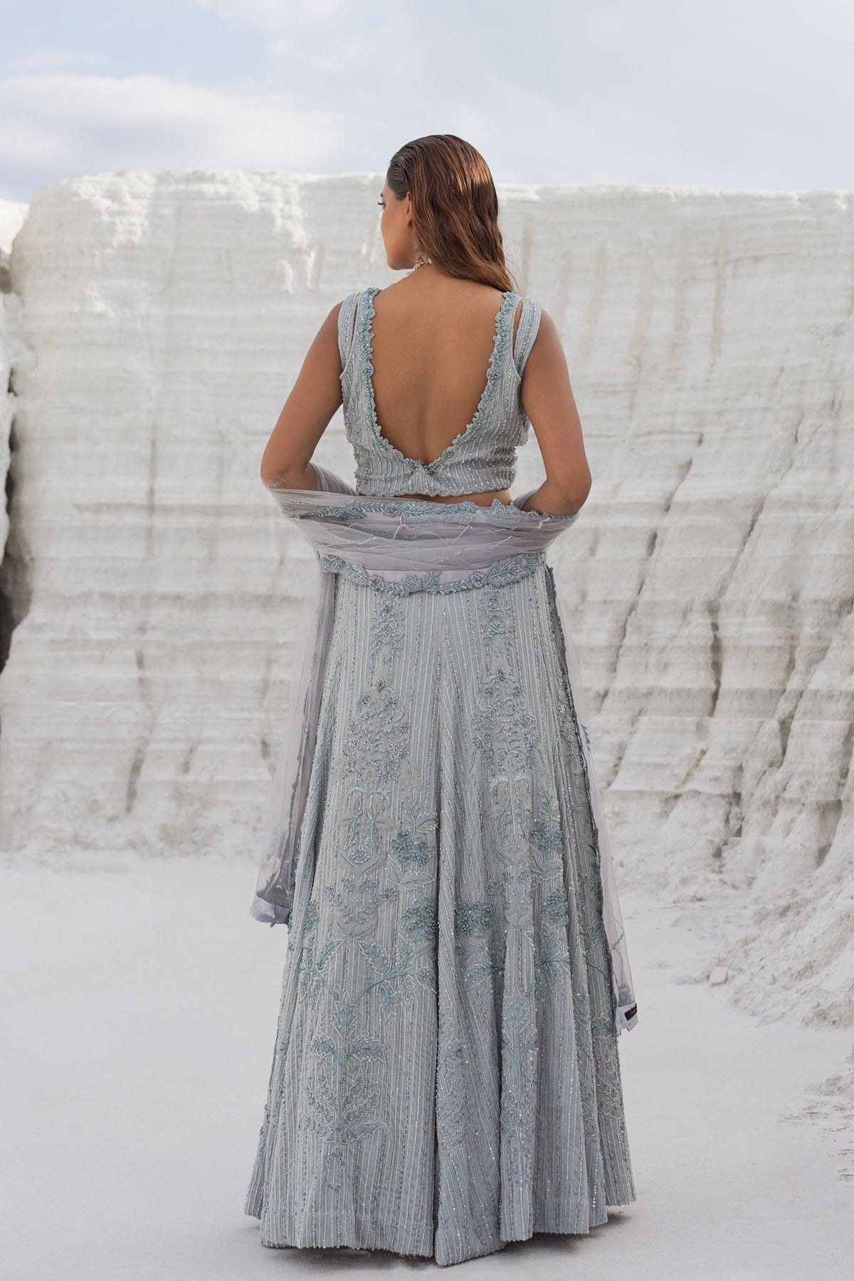 Light Blue Lehenga Set