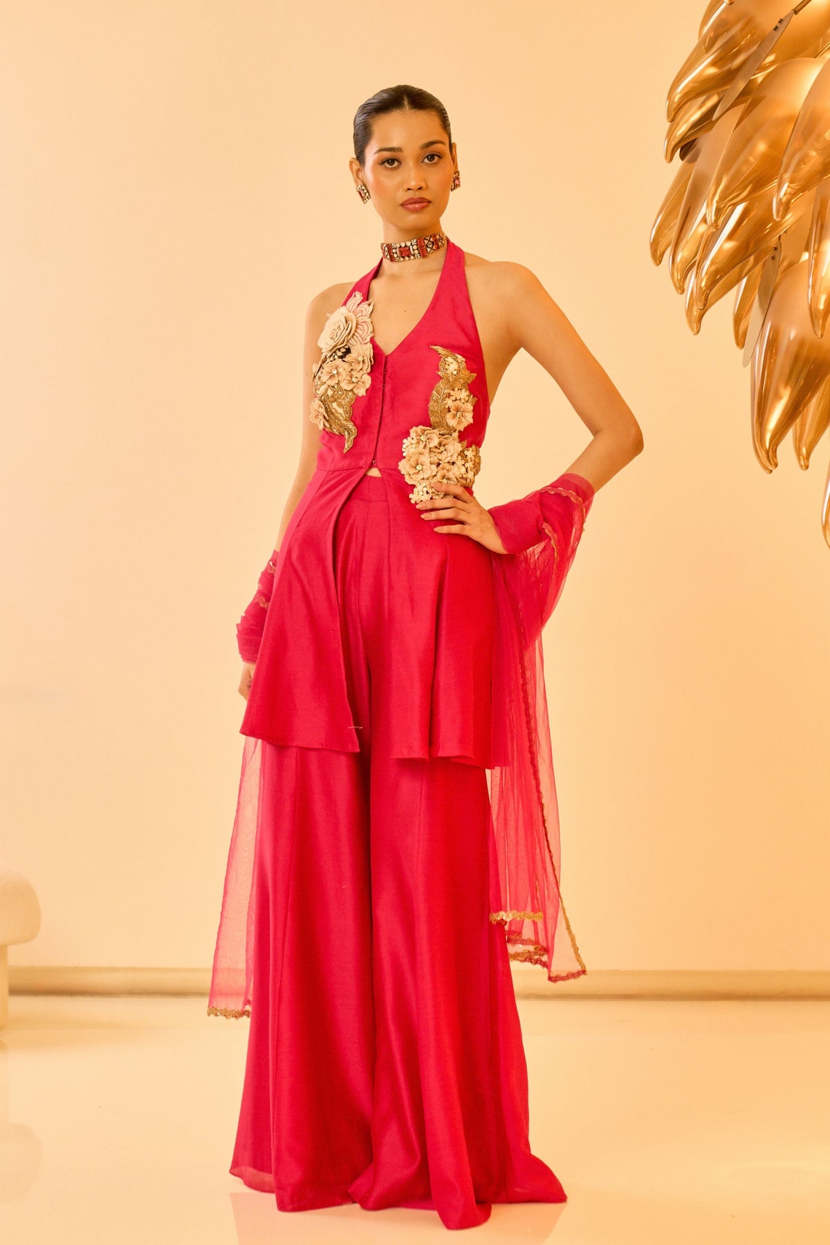 Pink Sharara Set