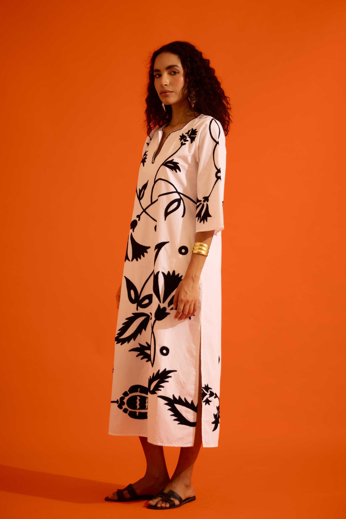 Ivory Cotton Maxi Dress