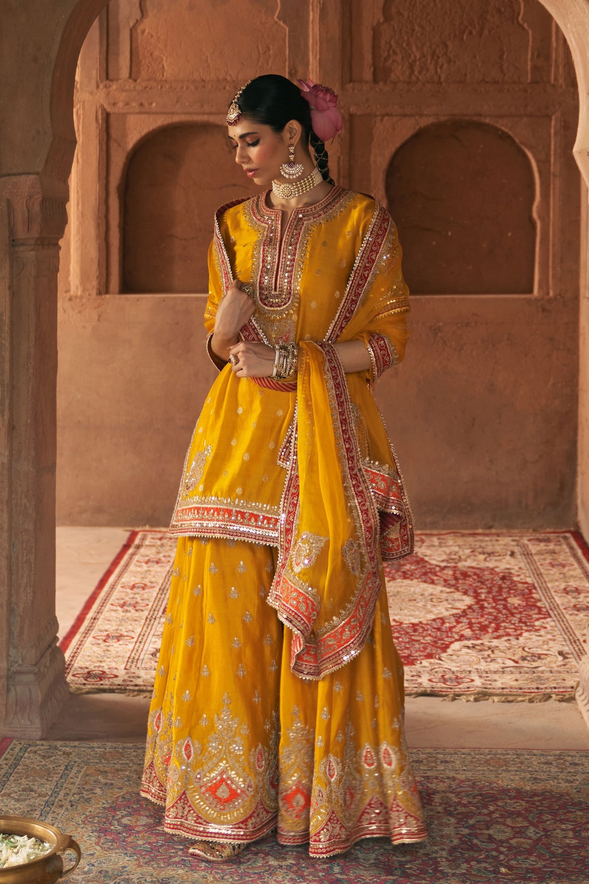 Areesha Mustard Sharar Set