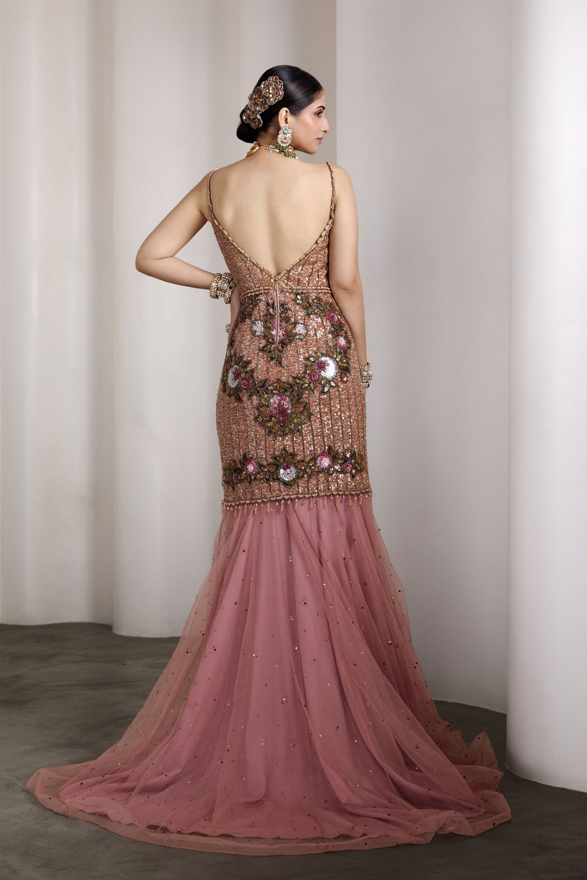 Pink Flared Gown