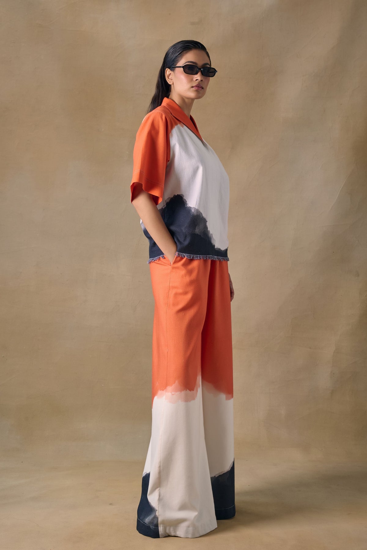 Orange Washed Co-ord Set