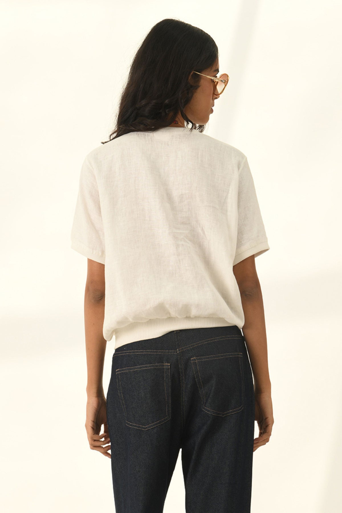 White Ekstase Embroidered Top