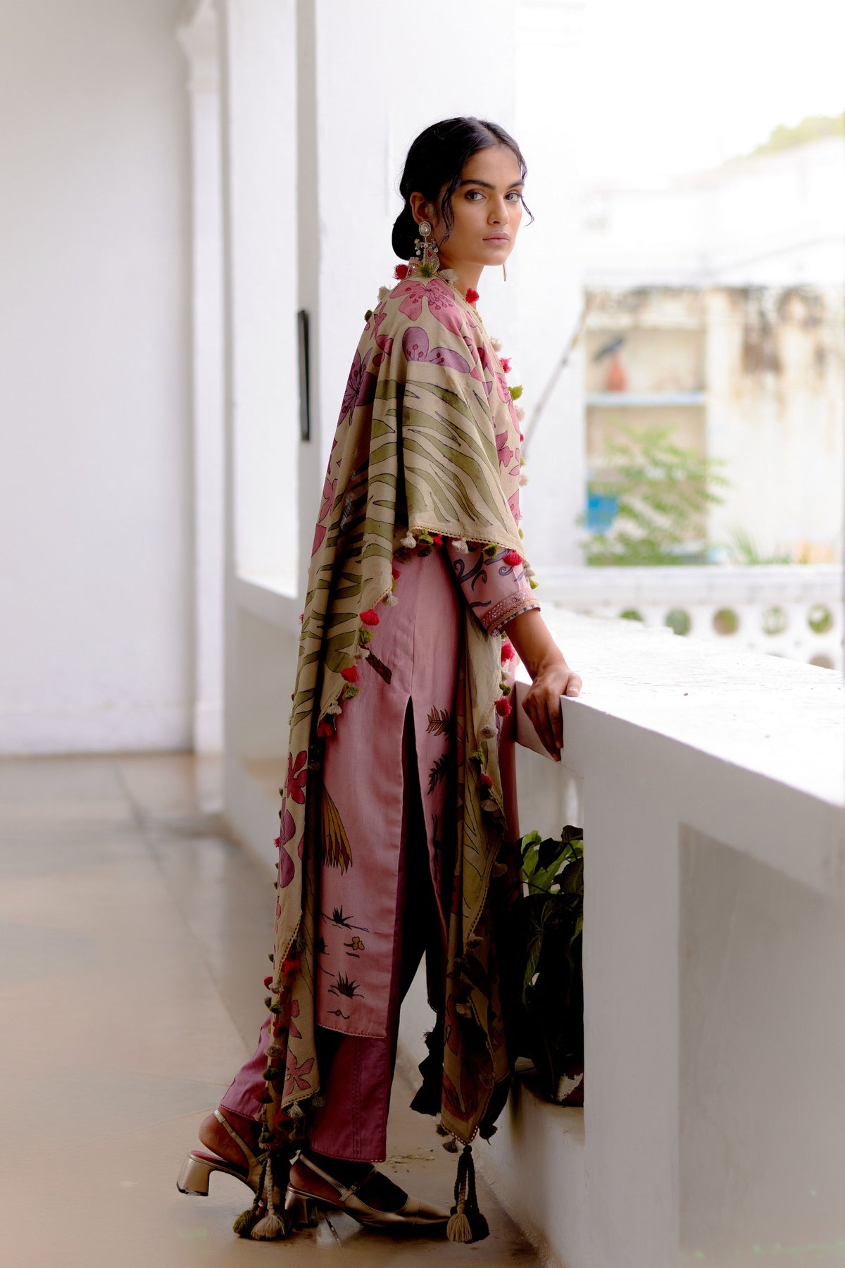 Rose Malabar Waves Kurta Set