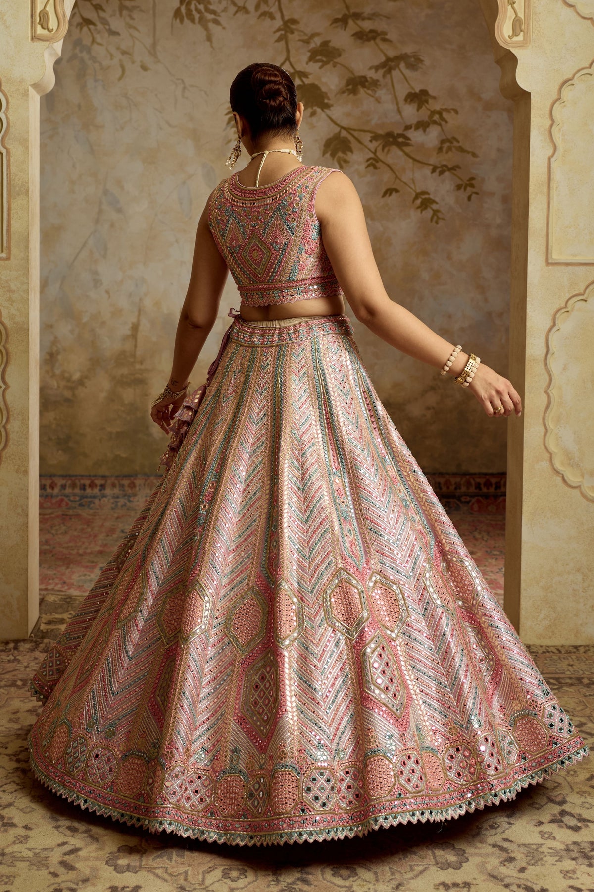 Purple Silk Lehenga Set