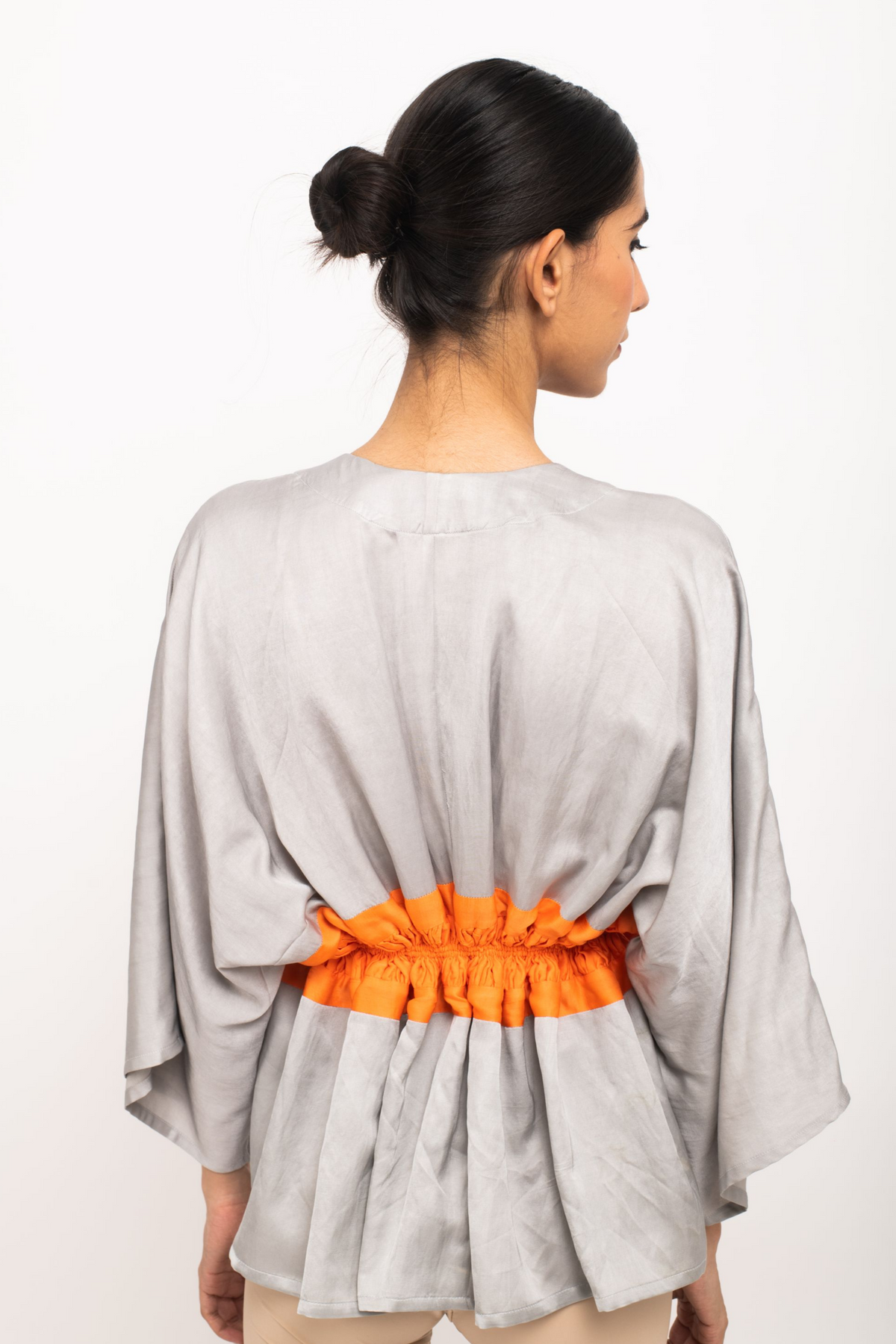 Grey and Orange Short Cape