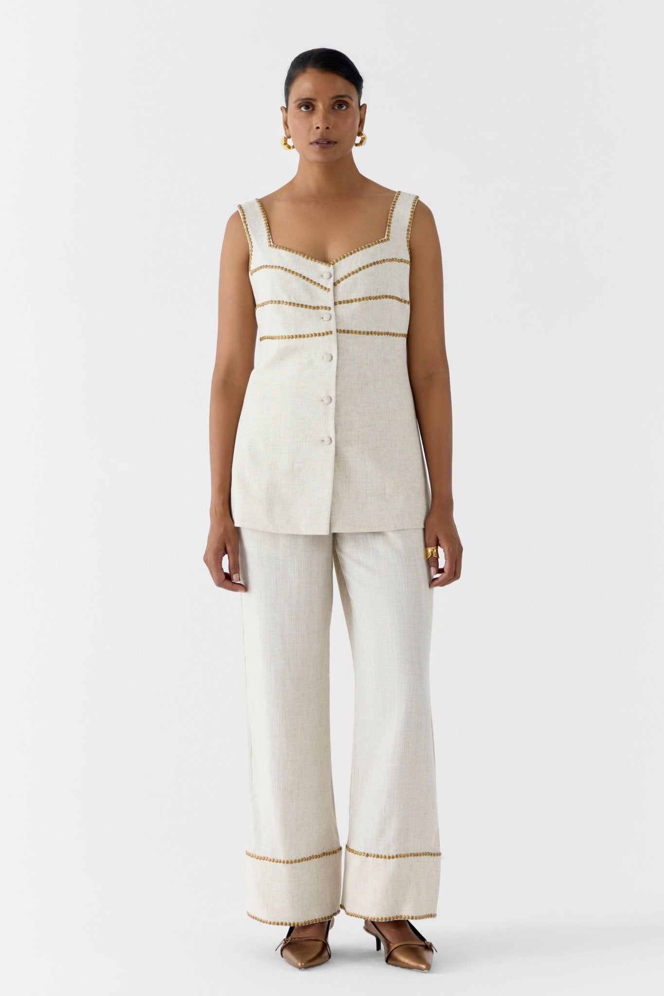 Pearl Linen Co - ord Set - Studio Rigu - Elahe