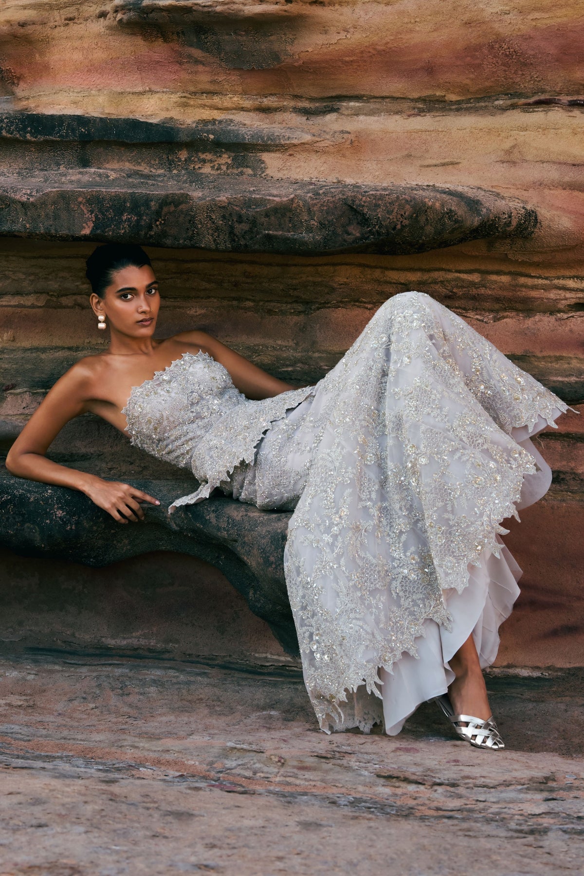 Dull Ivory Mermaid Skirt Set