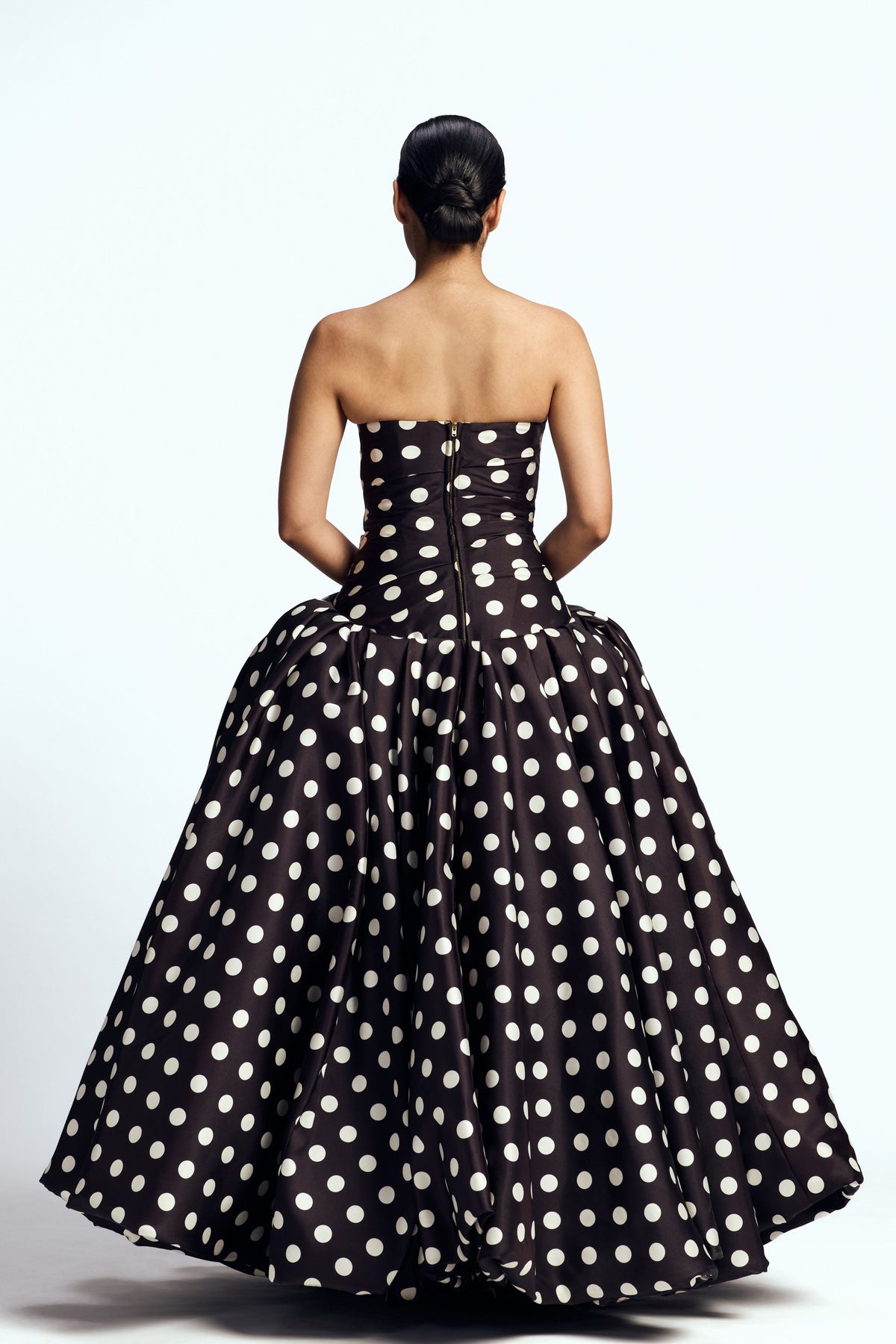 Strapless Gown With Balloon Hem