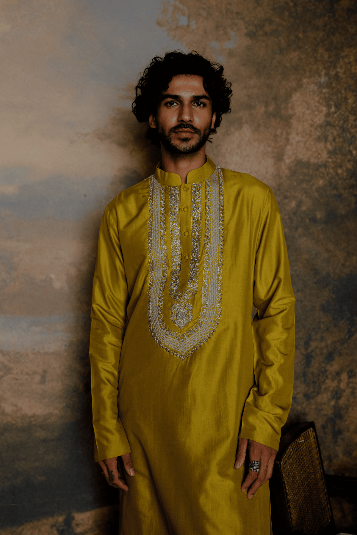 Mustard Kurta Set