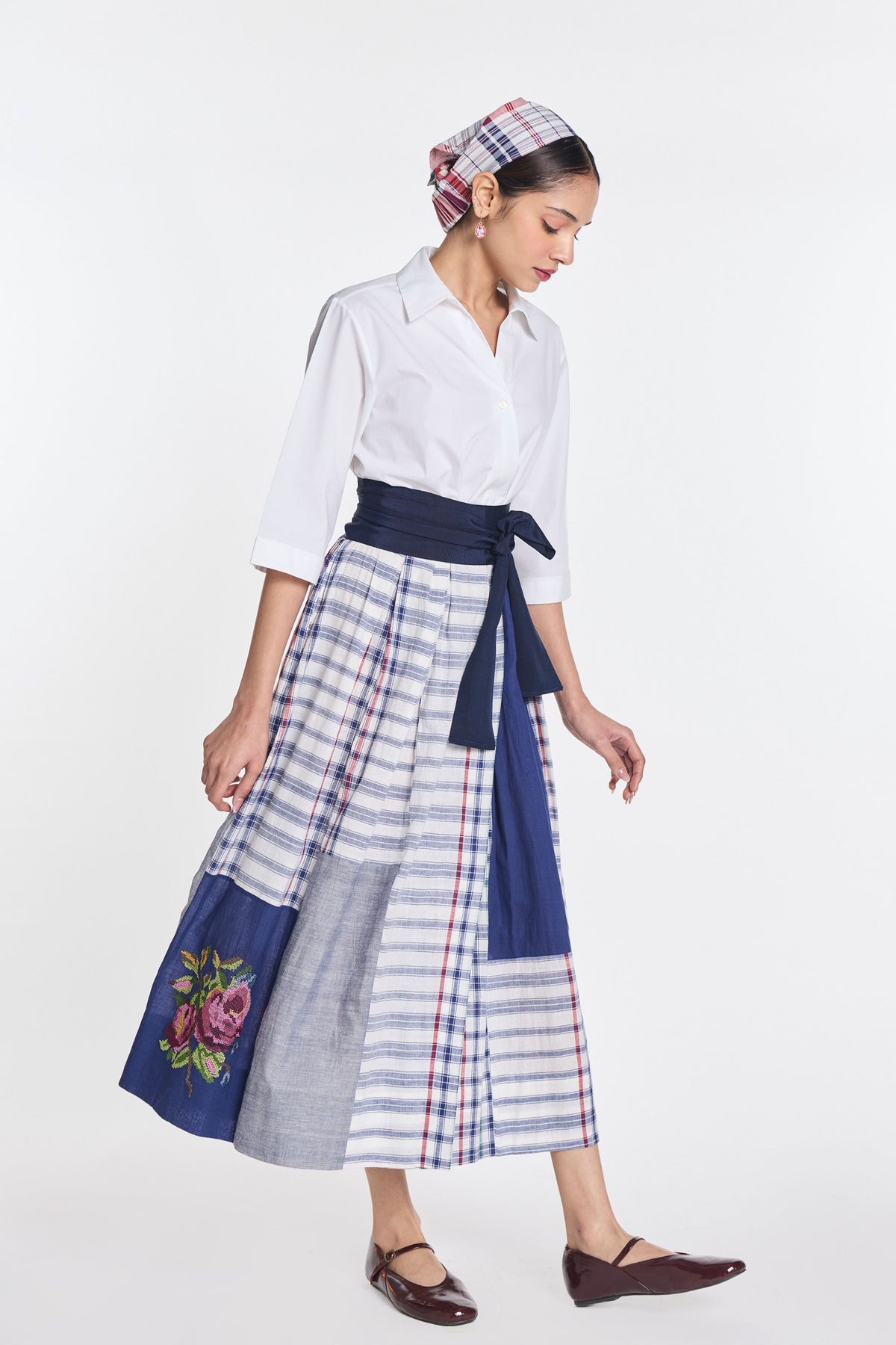 Ivy Patchwork Wrap Dress