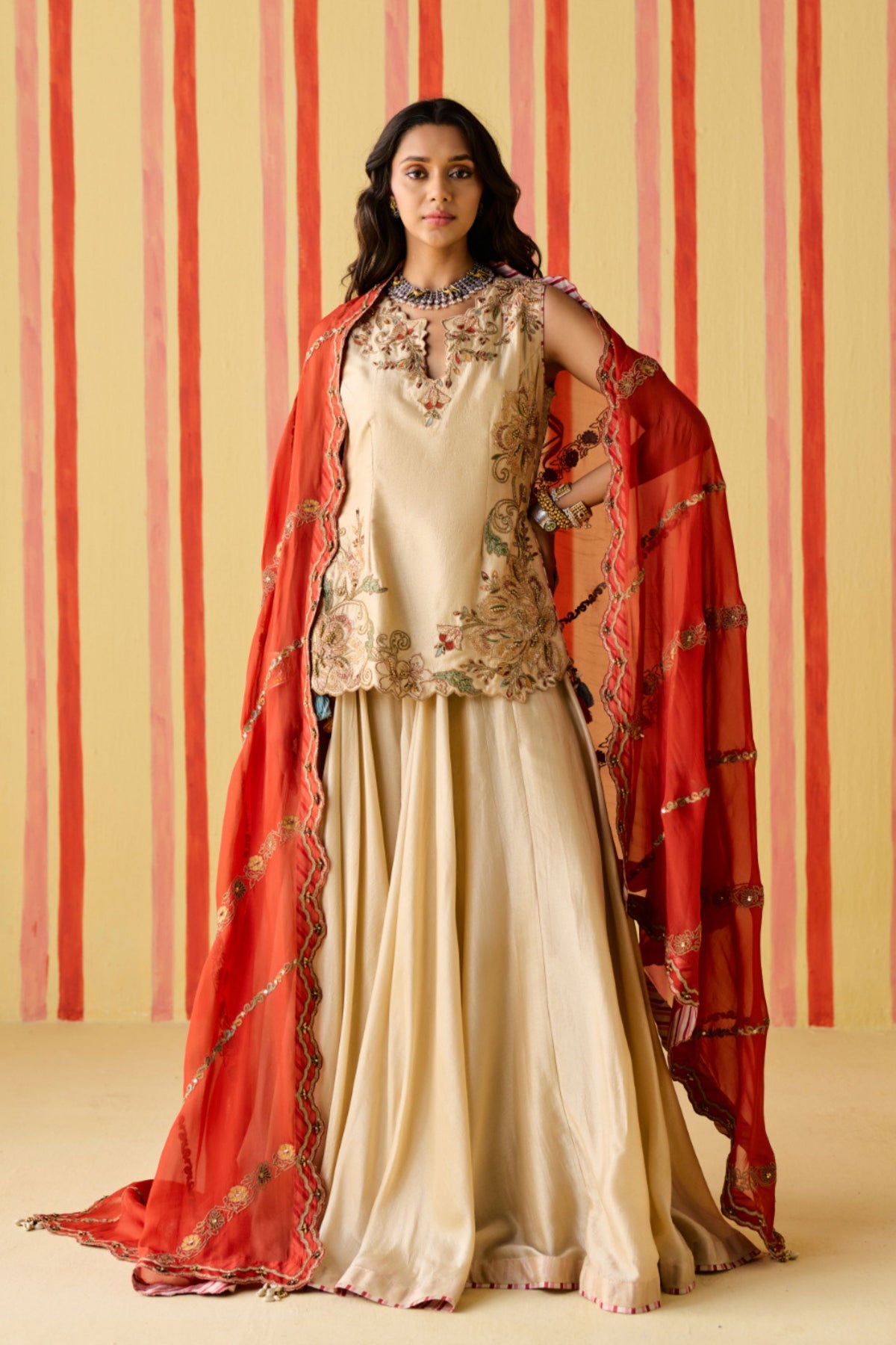 Padmini Tussar Lehenga Set
