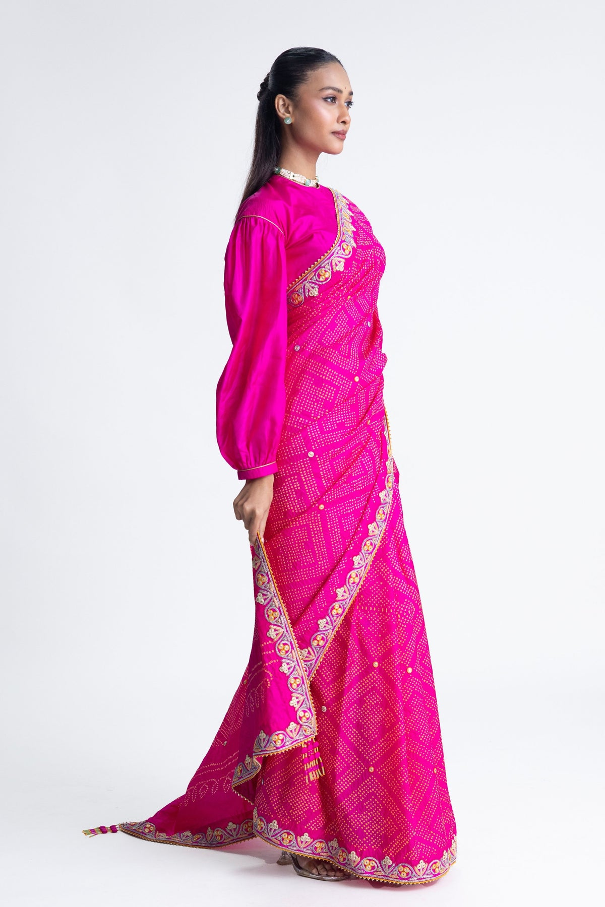 Rani French Knot Saree