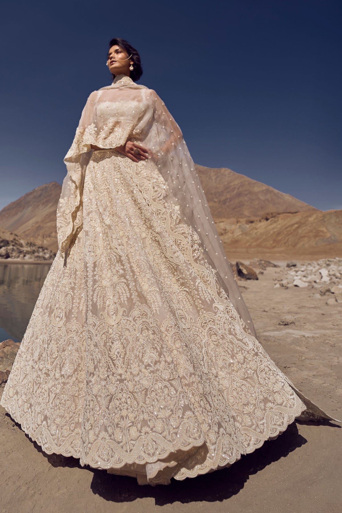 Carmine Lehenga Set