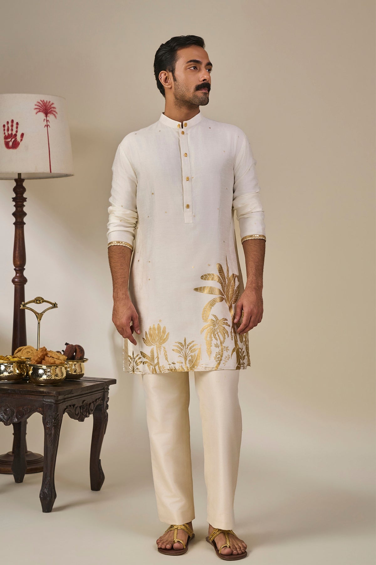 Ivory Backwater Postcard Kurta