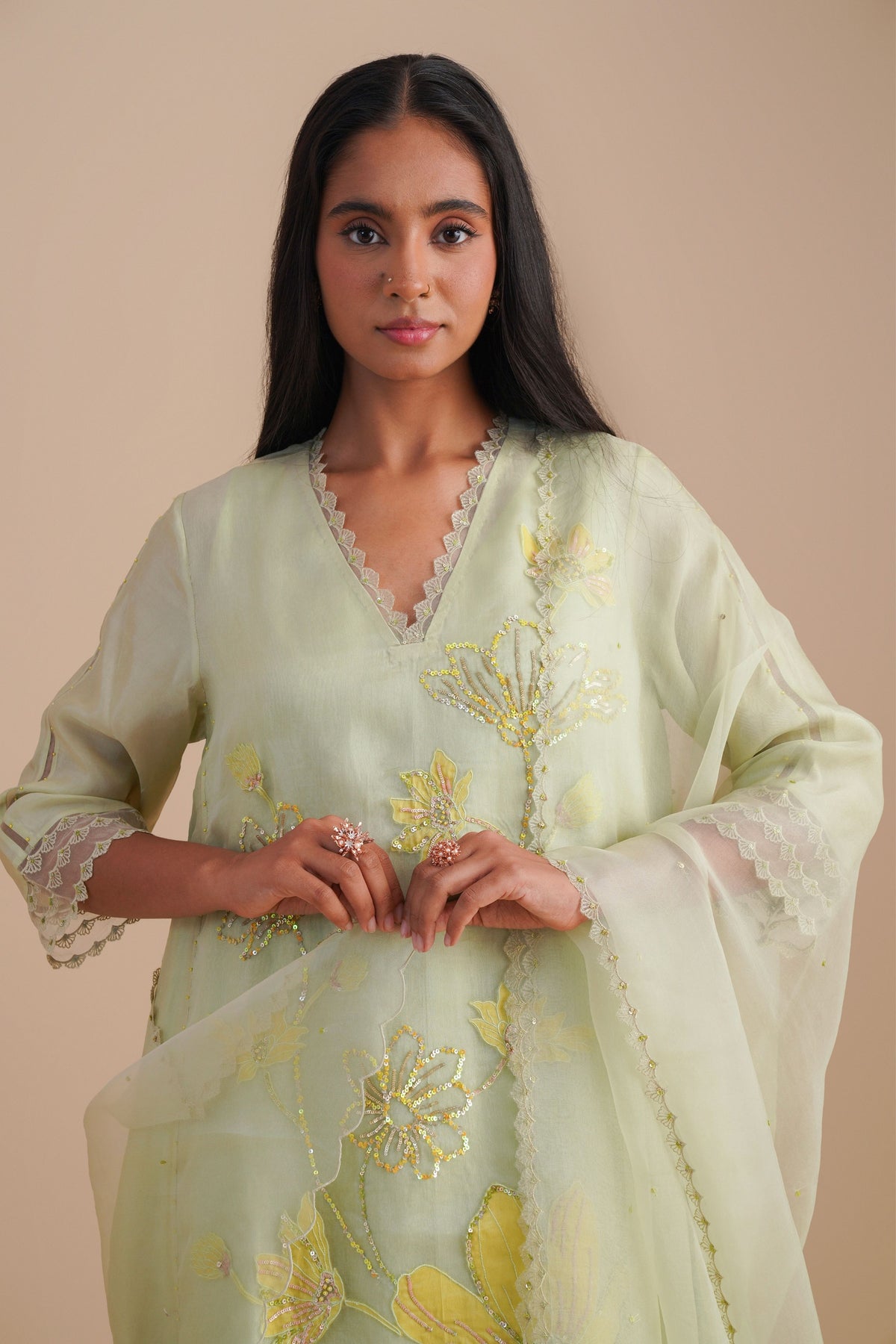 Mist  Organza Silk Dupatta