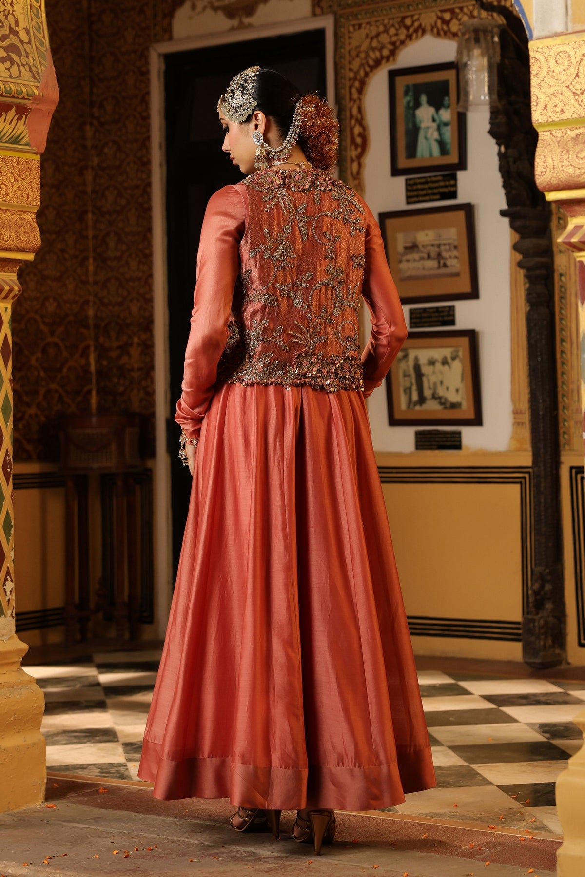 Ahista Rose Jacket Kalidaar Set