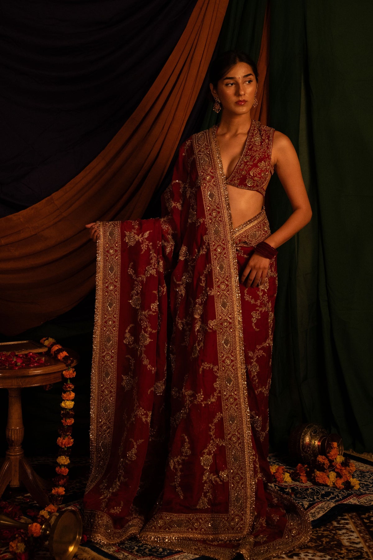 Surkhi Abha Saree Set