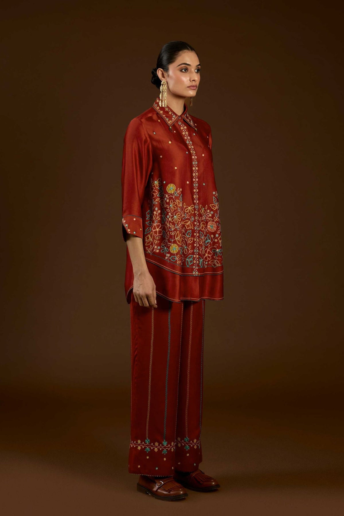 Rust Aari Co-ord Set
