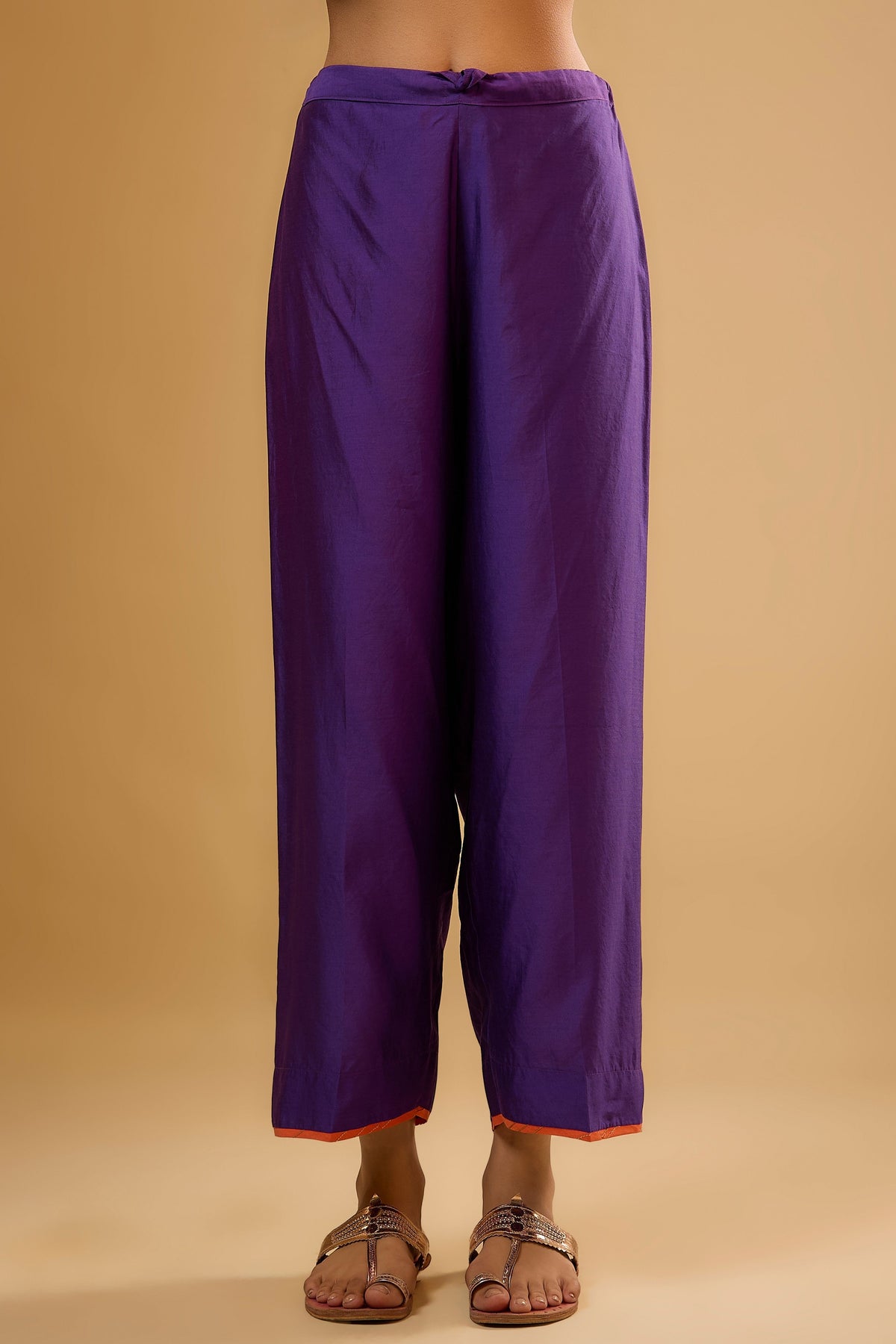 Dori Yoke Purple Kurta Set