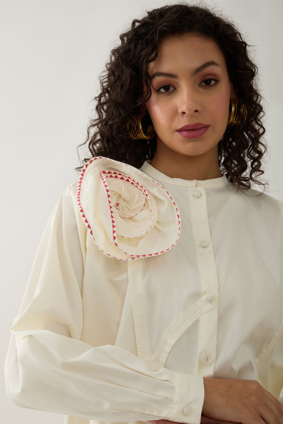 Off White Rosette Shirt