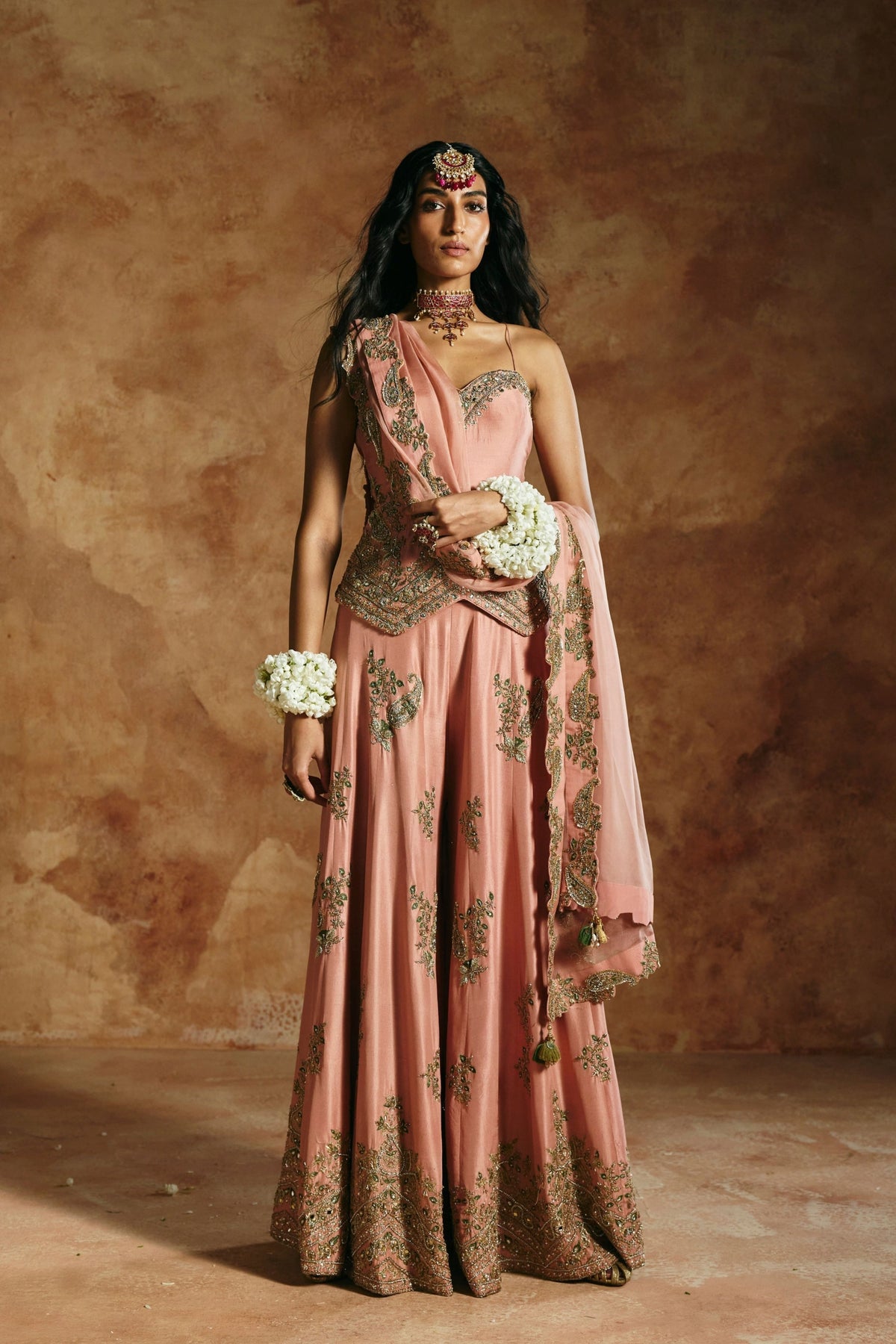 Onion Sindh Zardozi Sharara Set