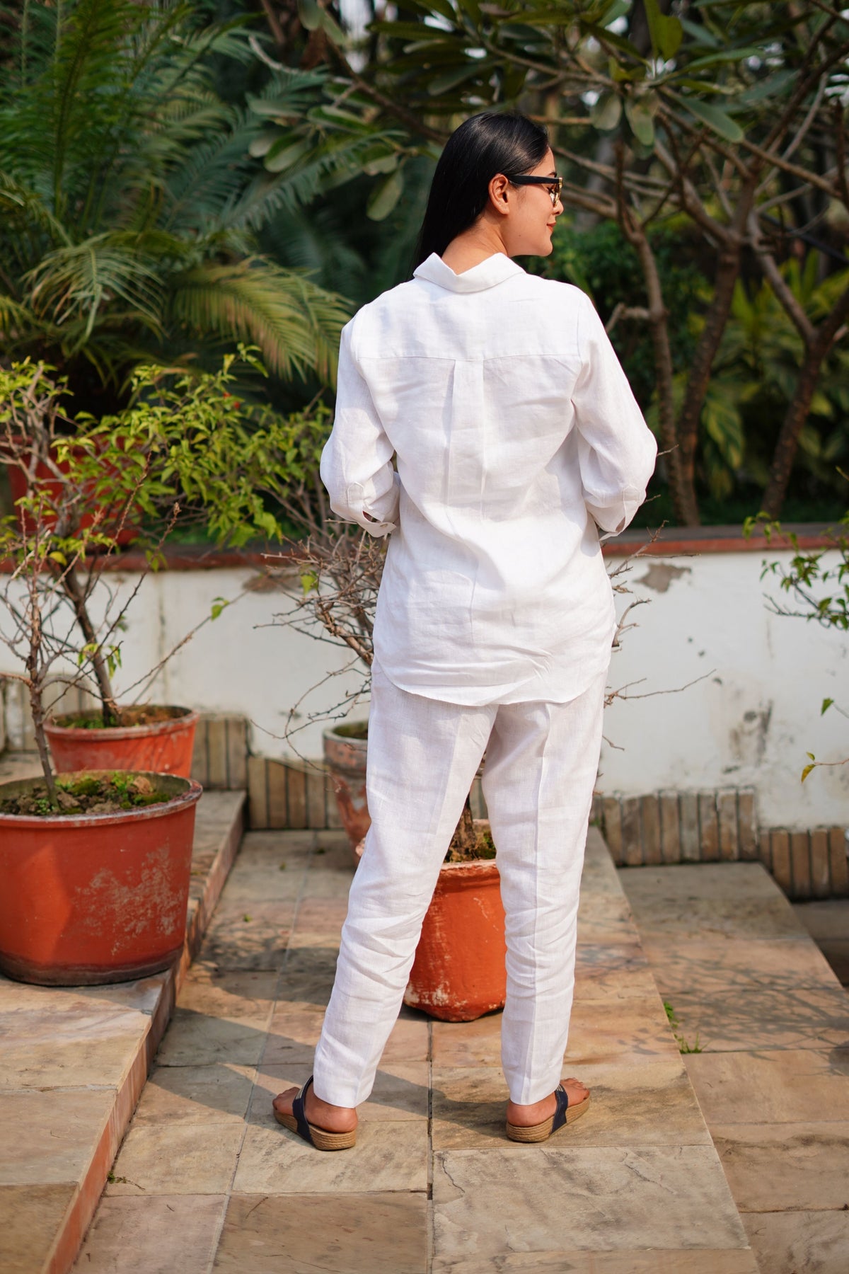 White Scribble Long Shirt