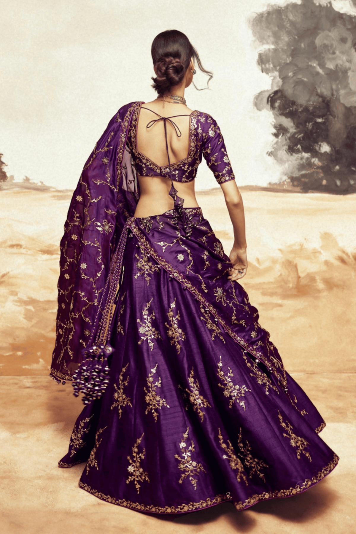 Ranisa Baingani Lehenga Set