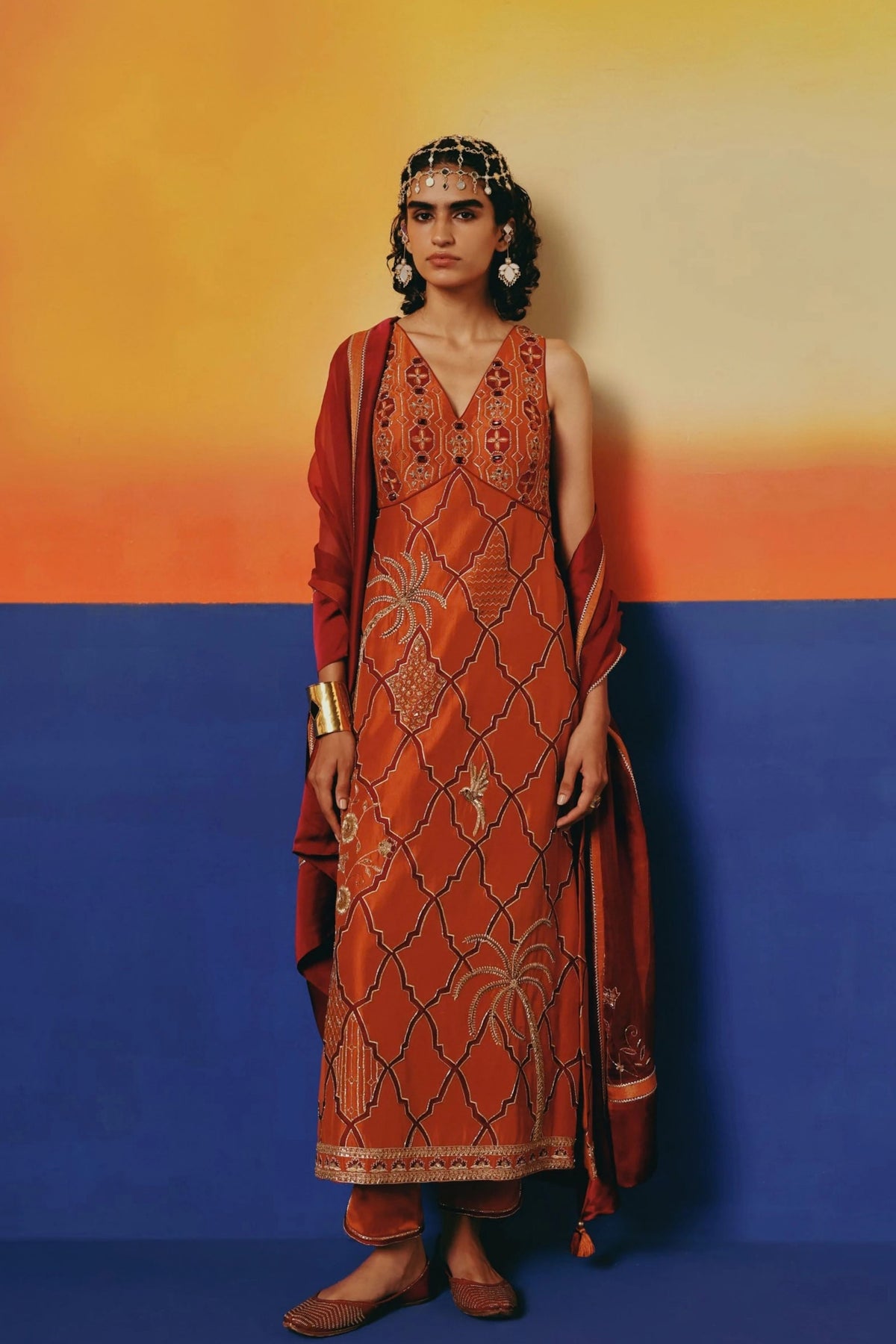 Orange Kurta Set