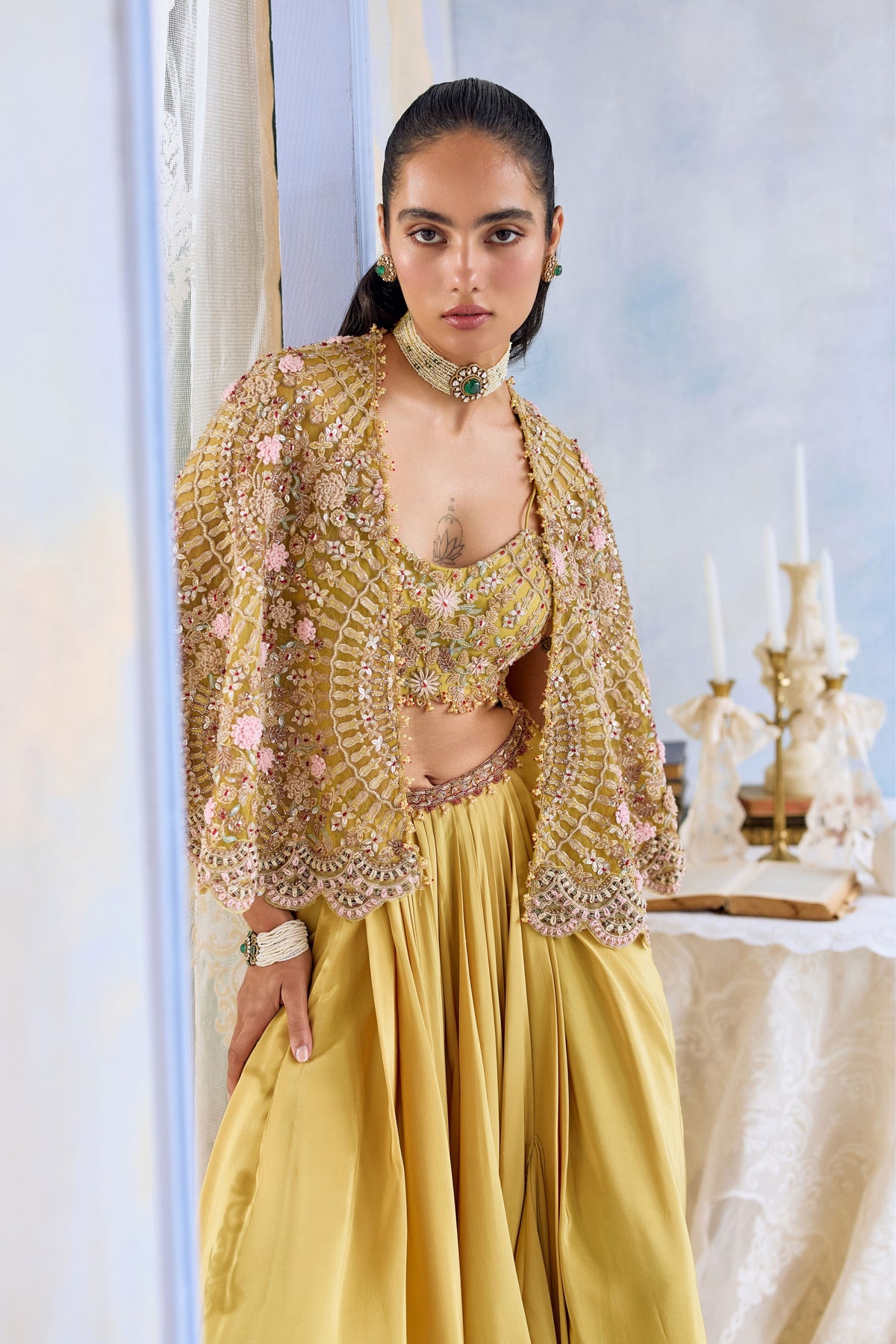 Coralie Cape Skirt Set