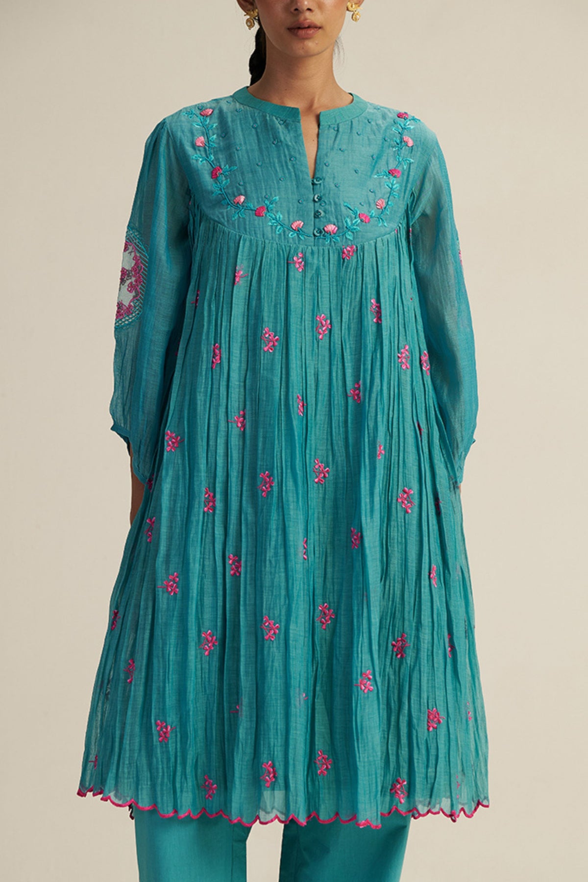 Sky Blue Old Rose Set