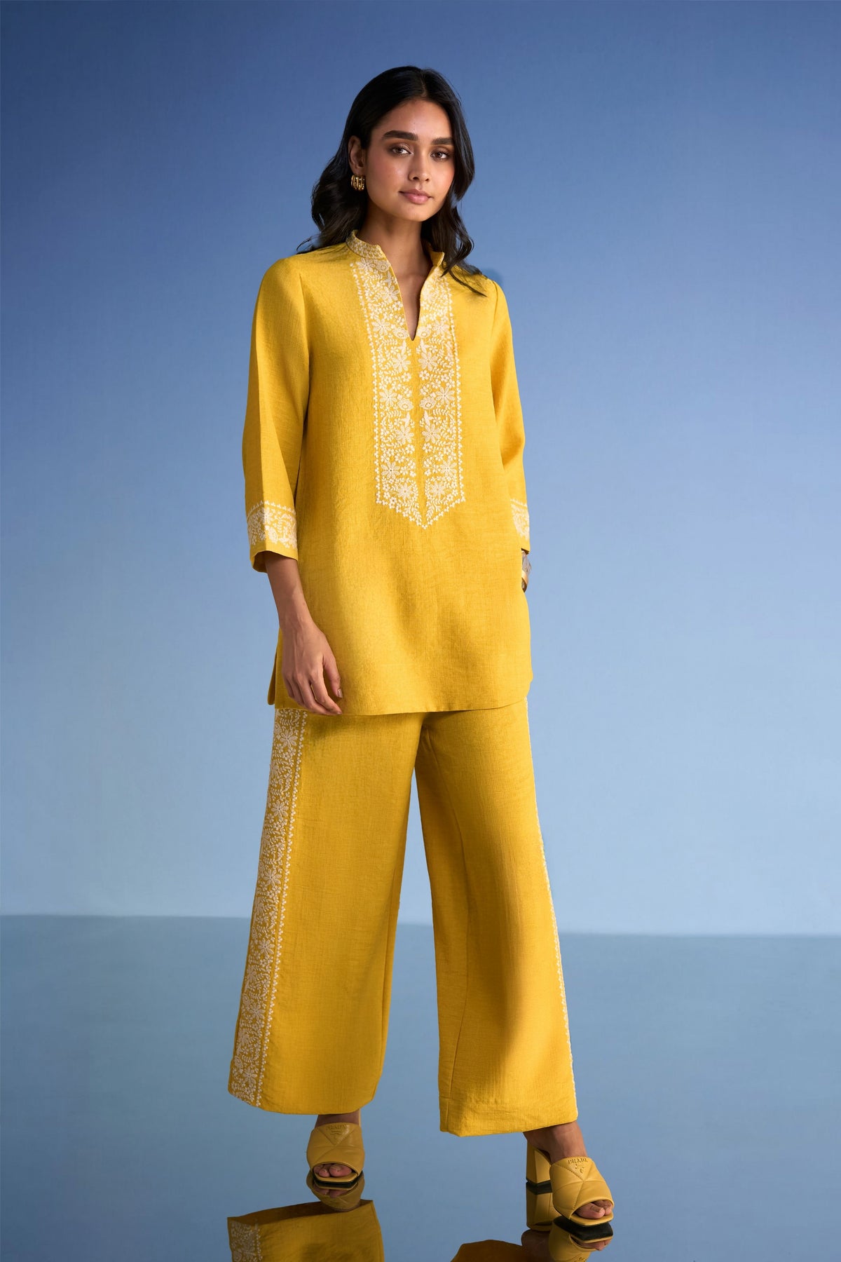 Embroidered Longline Top