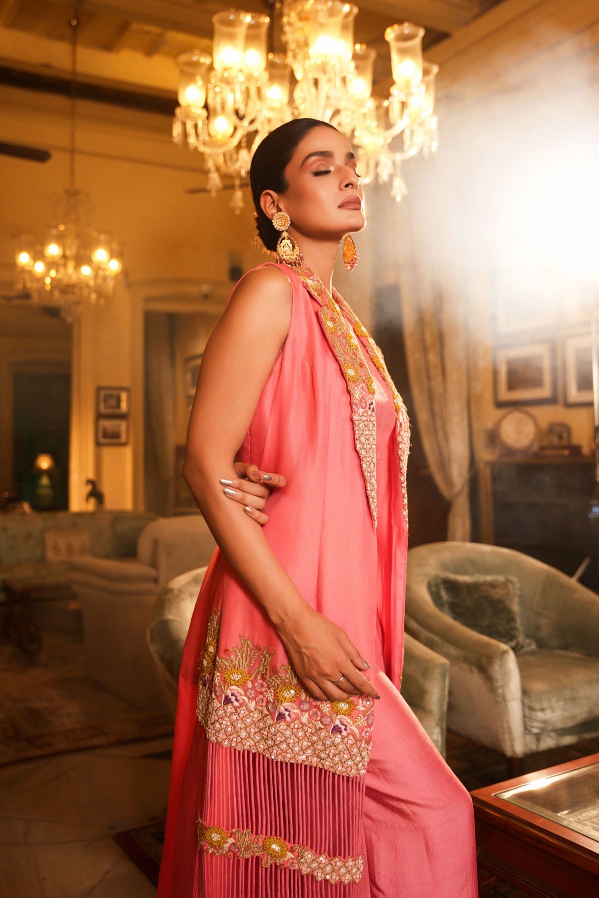 Hand Embroidered Dori Jacket Set