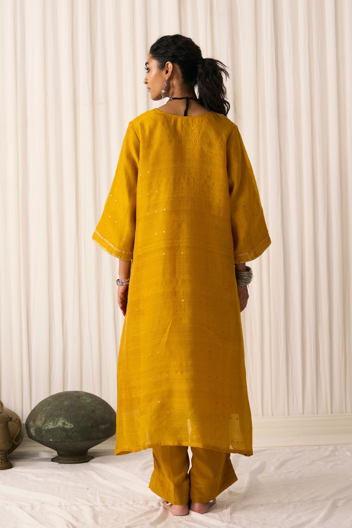 Farah Yellow Kurta Set