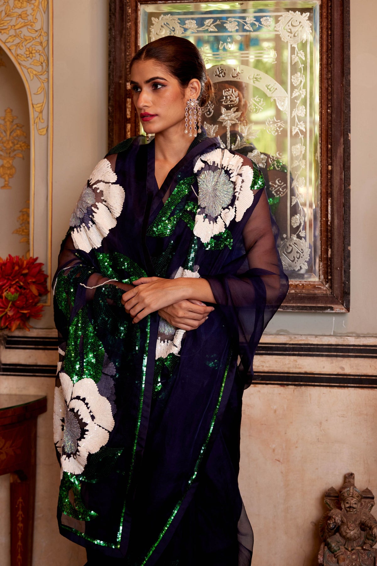 Durrushevar Midnight Blue Saree