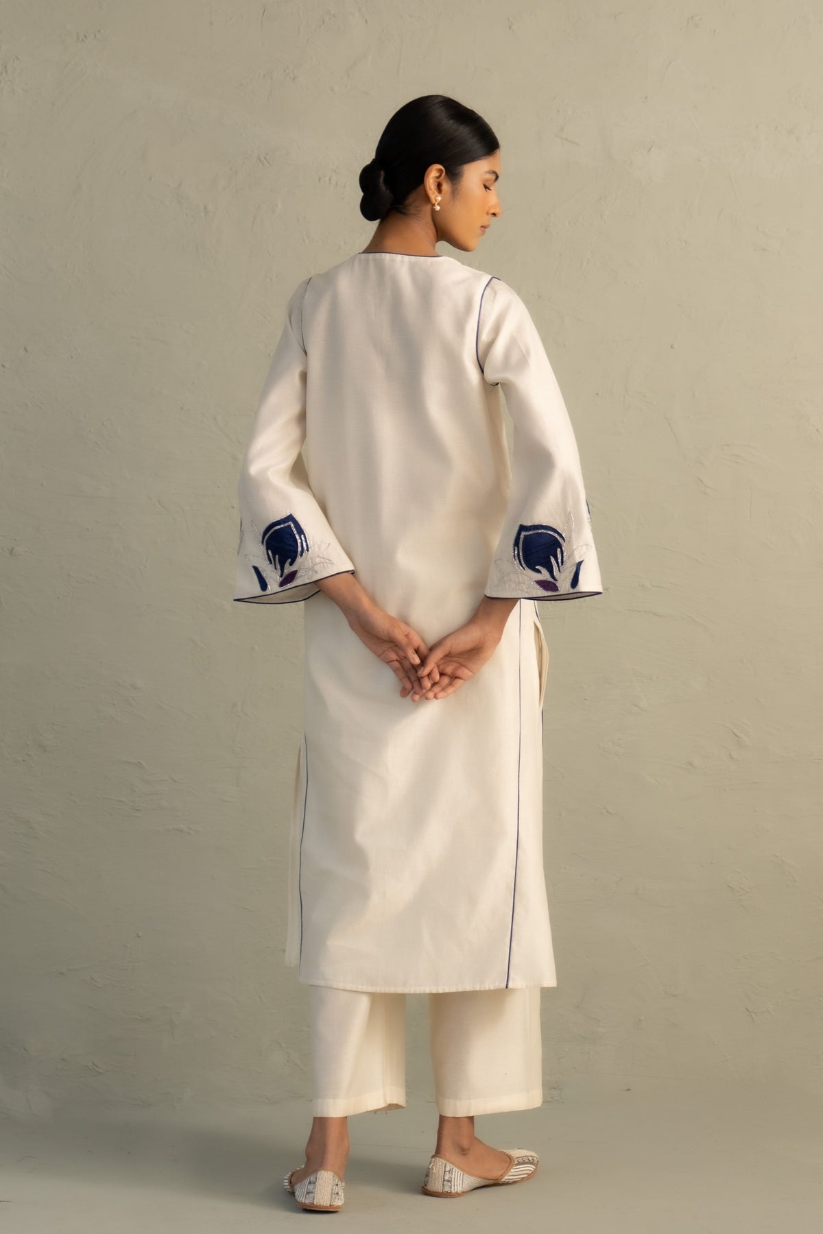Blue Edit Lotus Kurta Set
