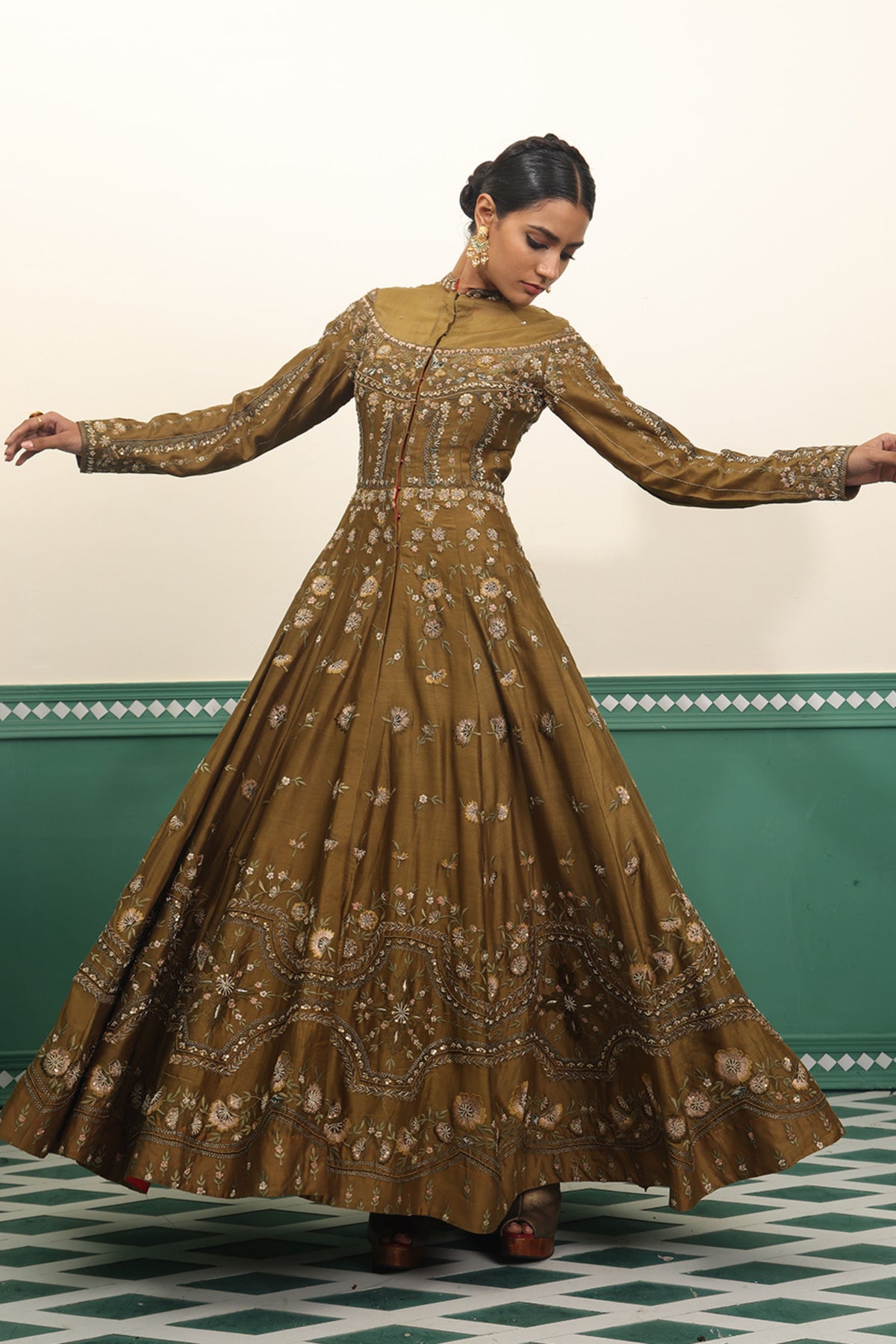 Olive Anarkali
