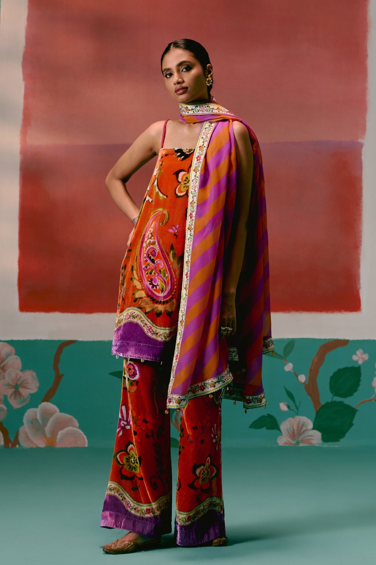 Floral Kurta Set With Dupatta