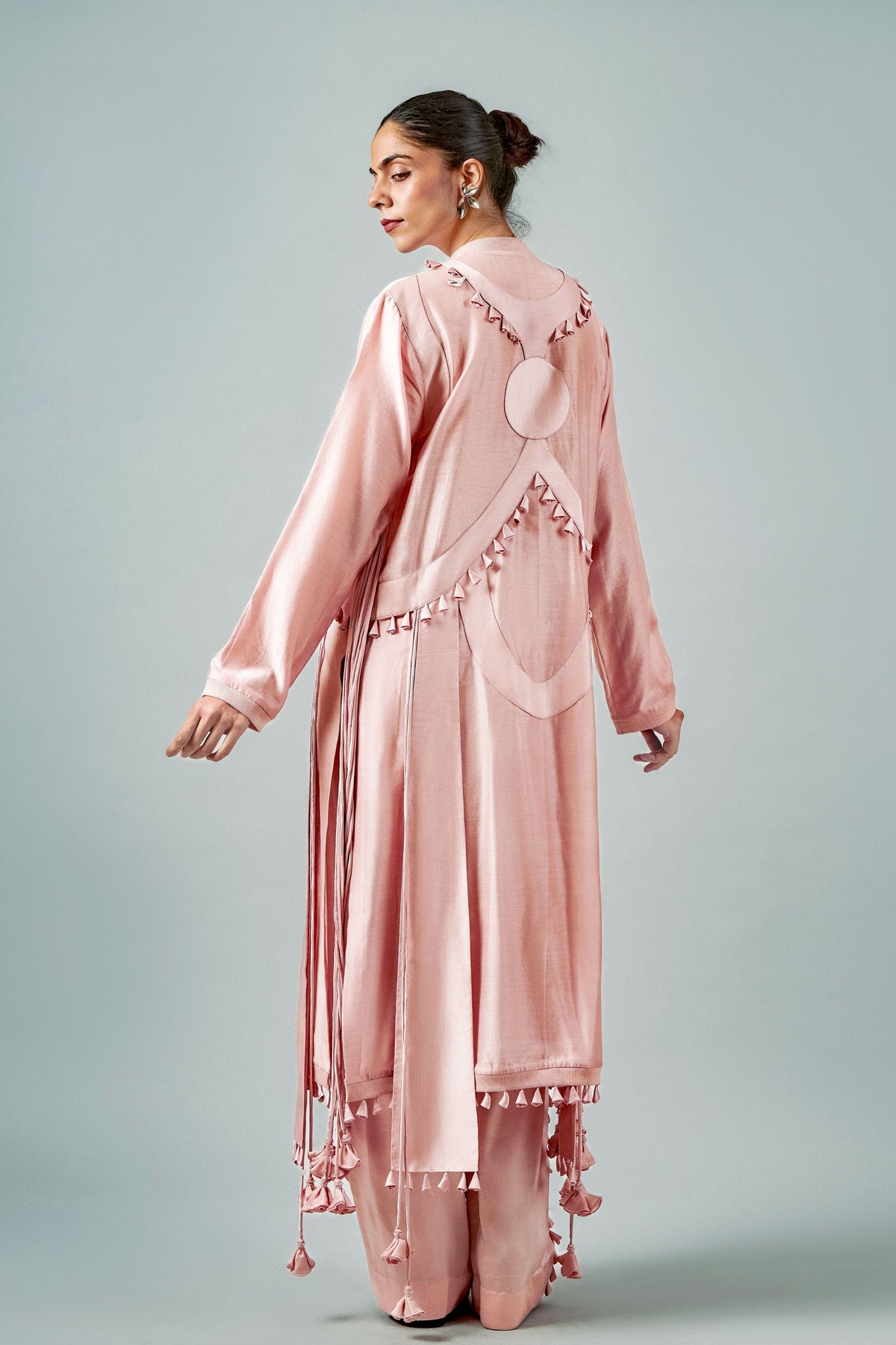 Pink Ornament Tassels Tunic Set