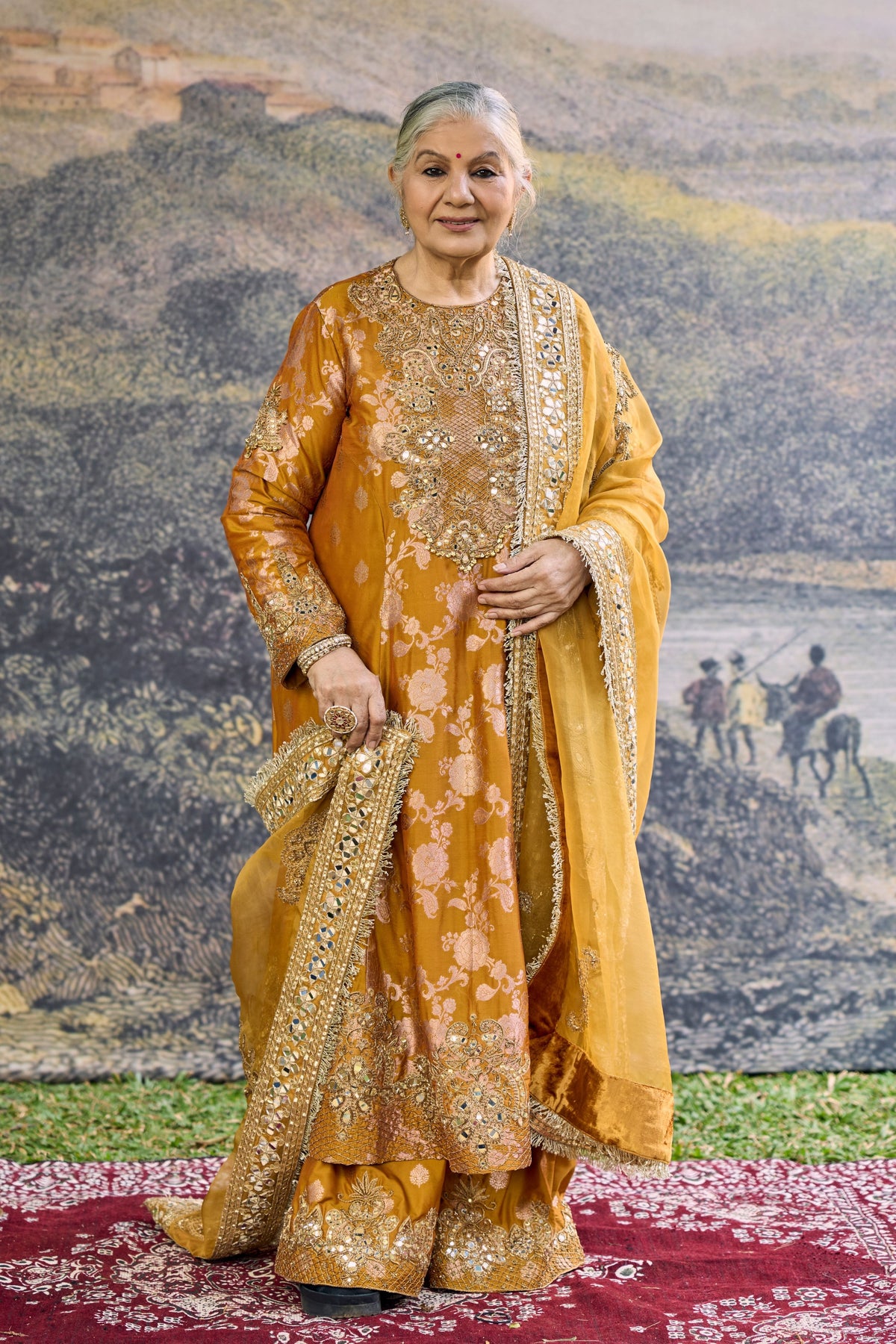 Sunehri Zari Sharara Set