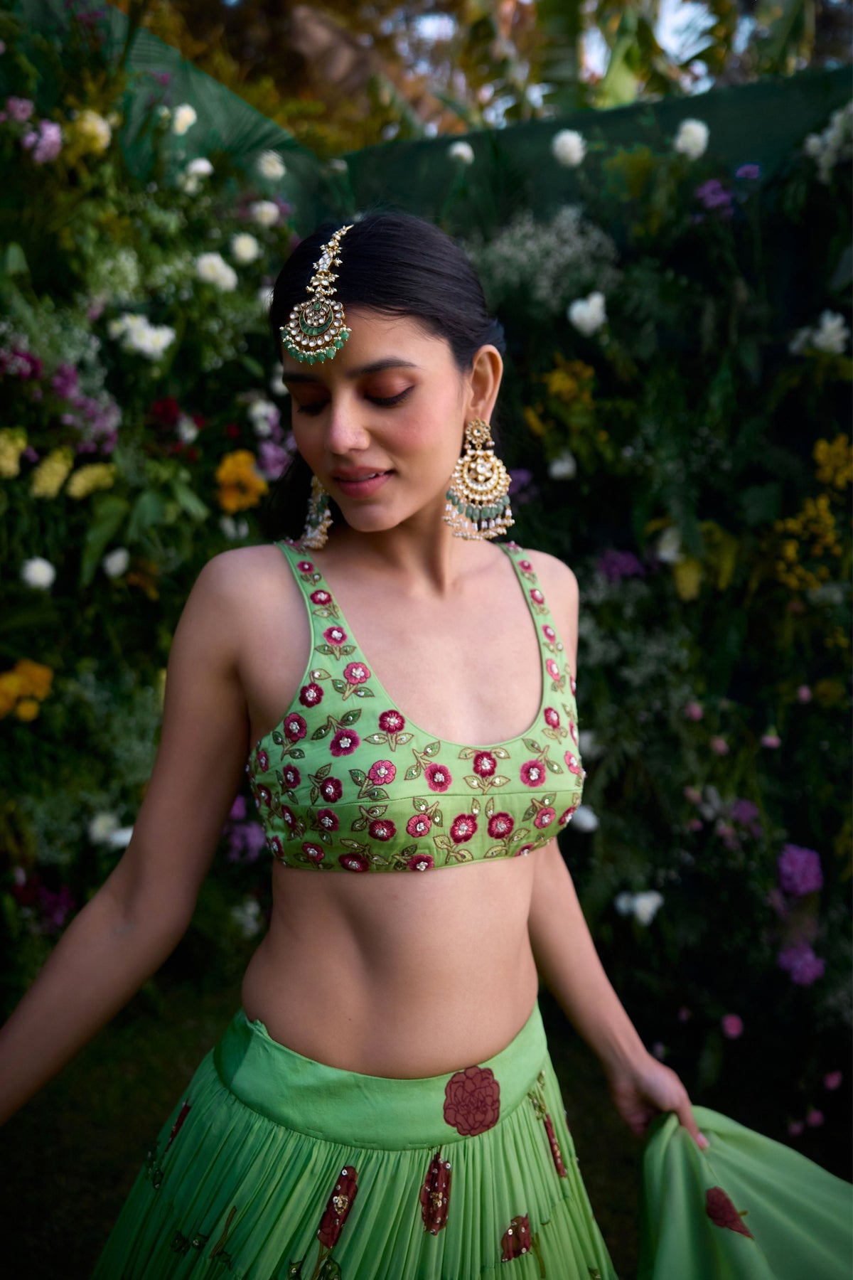 Macaw Green Lehenga Set