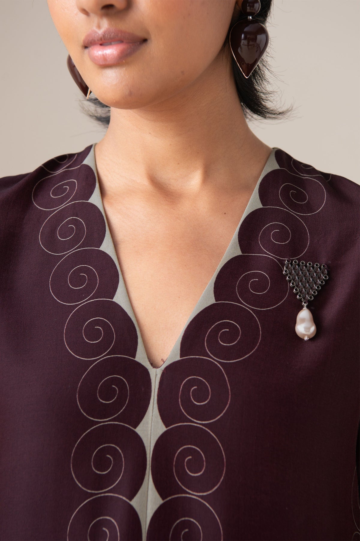 Meher Burgundy Kurta Set