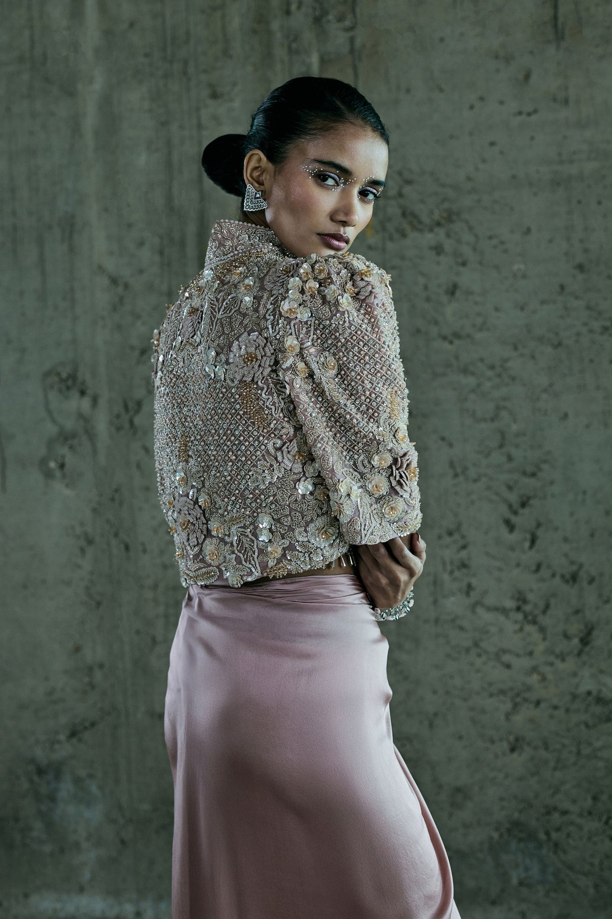 Rose Gold Short Jacket Set