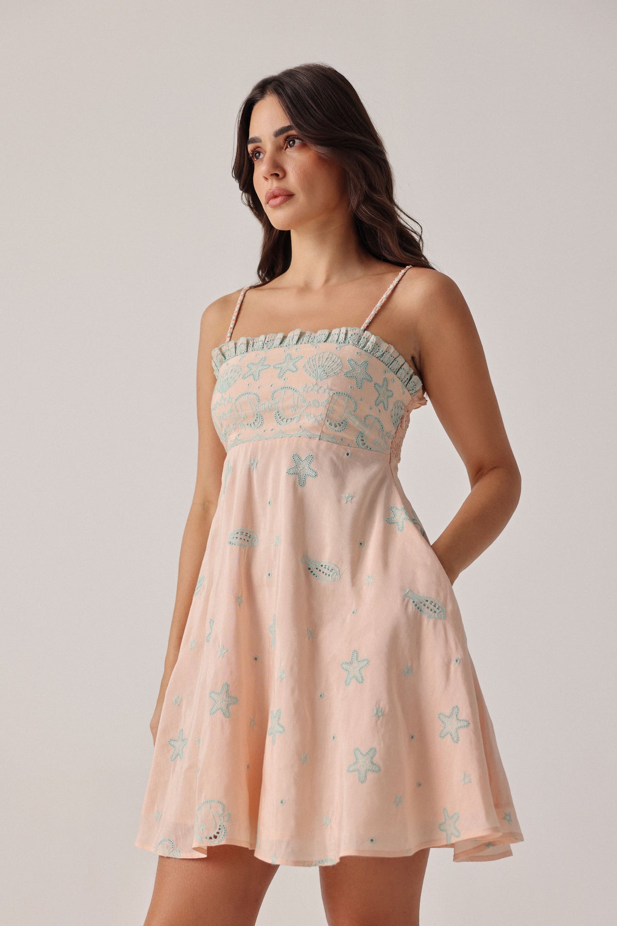 Peach Nora Mini Dress